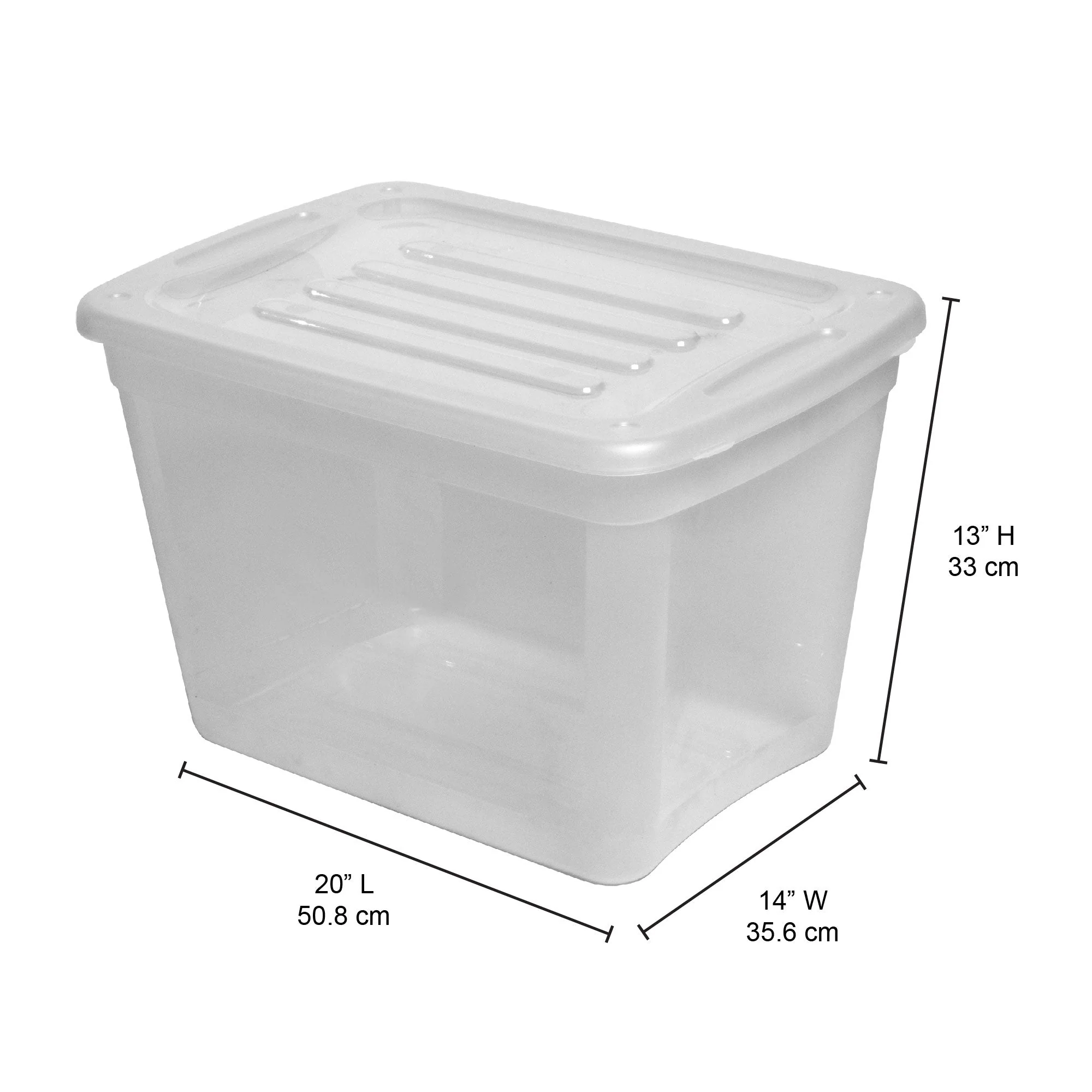 Gracious Living 10 gal Stackable Storage Container Bin w/Lid, Clear (8 Pack) - Image 3