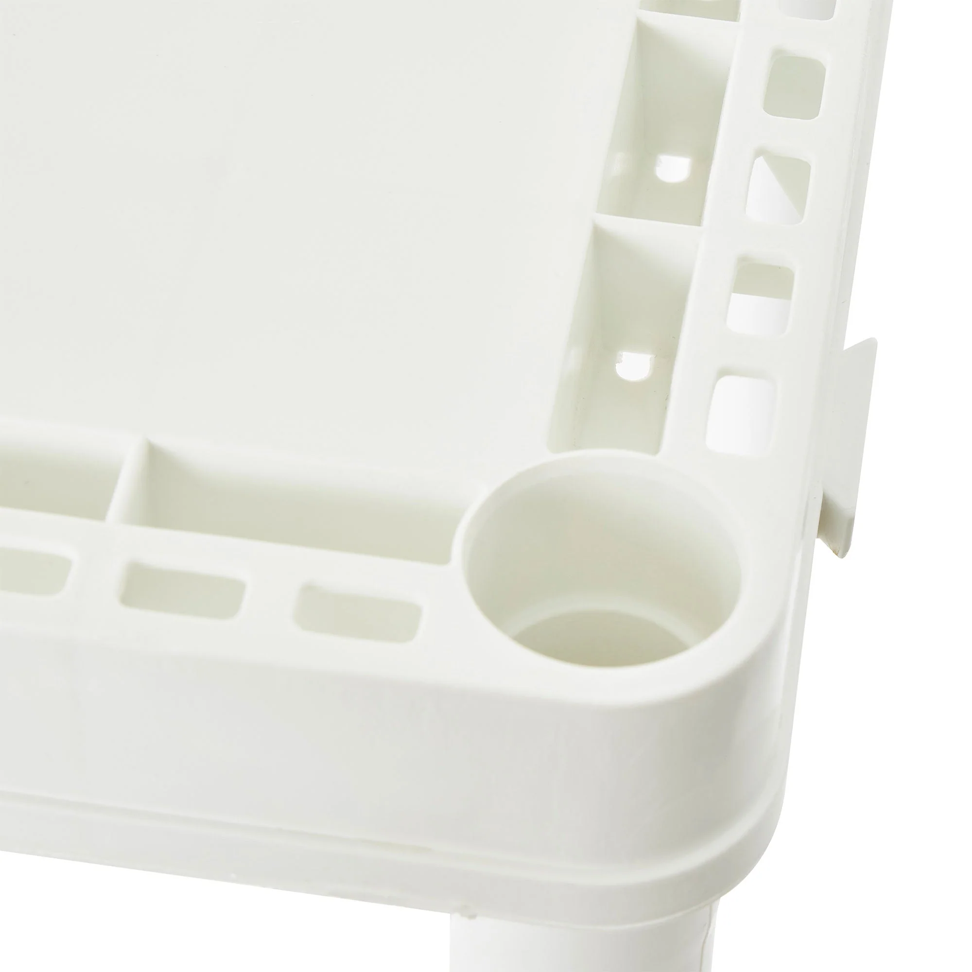 Gracious Living 4 Shelf Fixed Height Solid Light Duty Home Storage Unit, White - Image 10