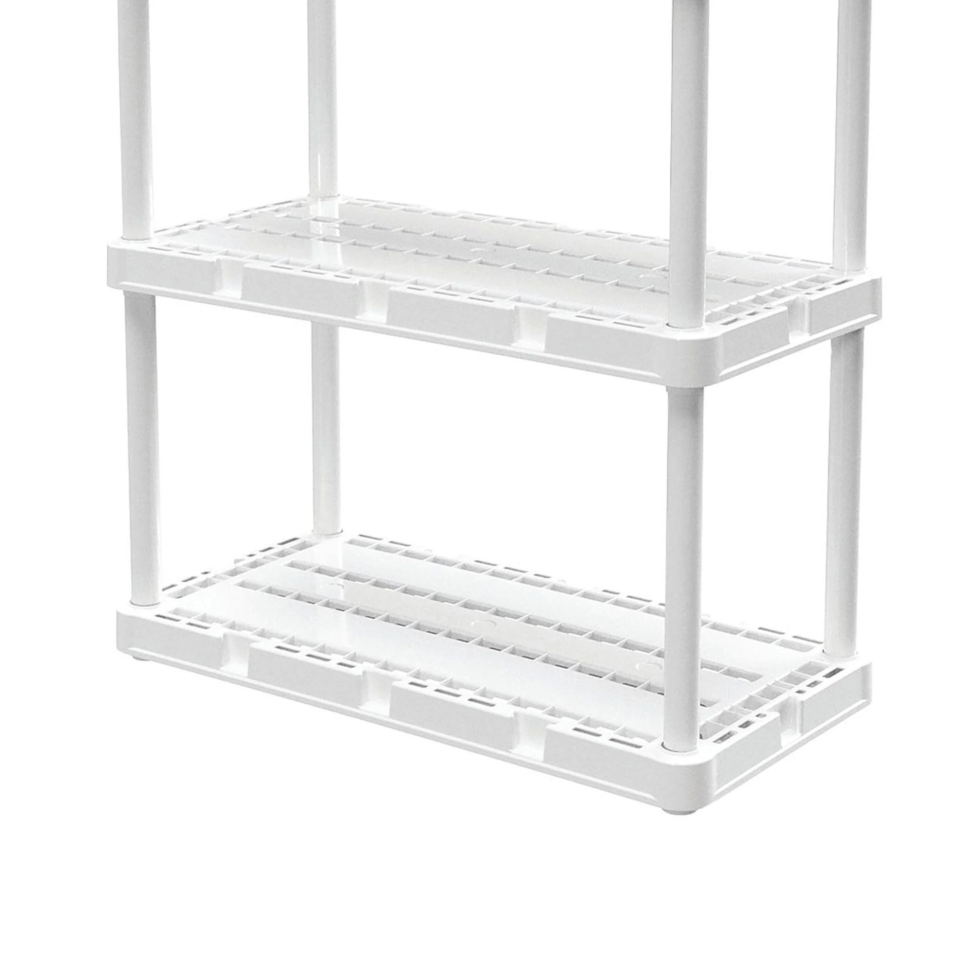 Gracious Living 4 Shelf Knect-A-Shelf Ventilated Storage Unit, White (4 Pack) - Image 7