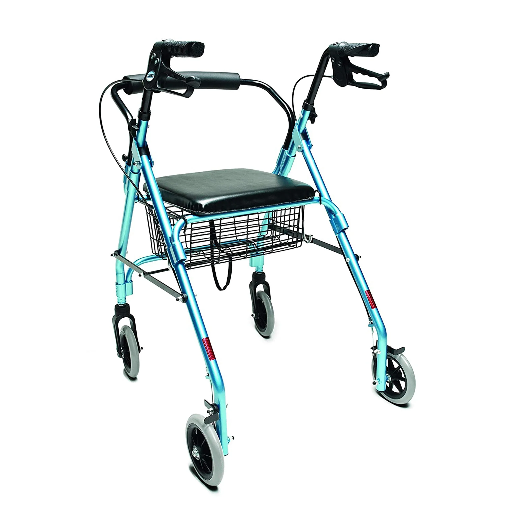 Graham Field Lumex Walkabout Lite Rollator with Seat and 6 Inch Wheels, Aqua - Image 3