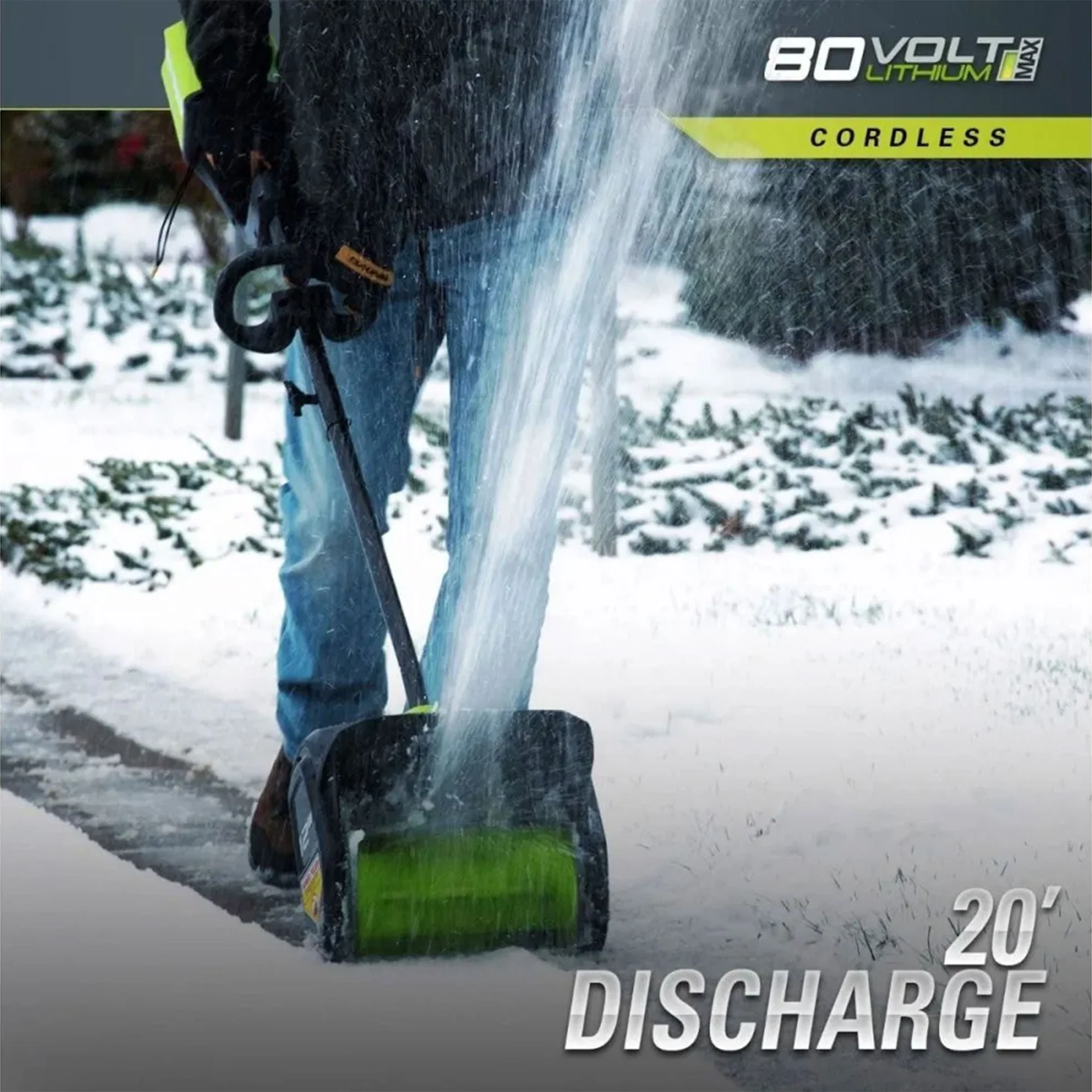 Greenworks G-MAX 80-Volt 12-Inch Snow Shovel with 2.0 AH Battery and Charger - Image 5