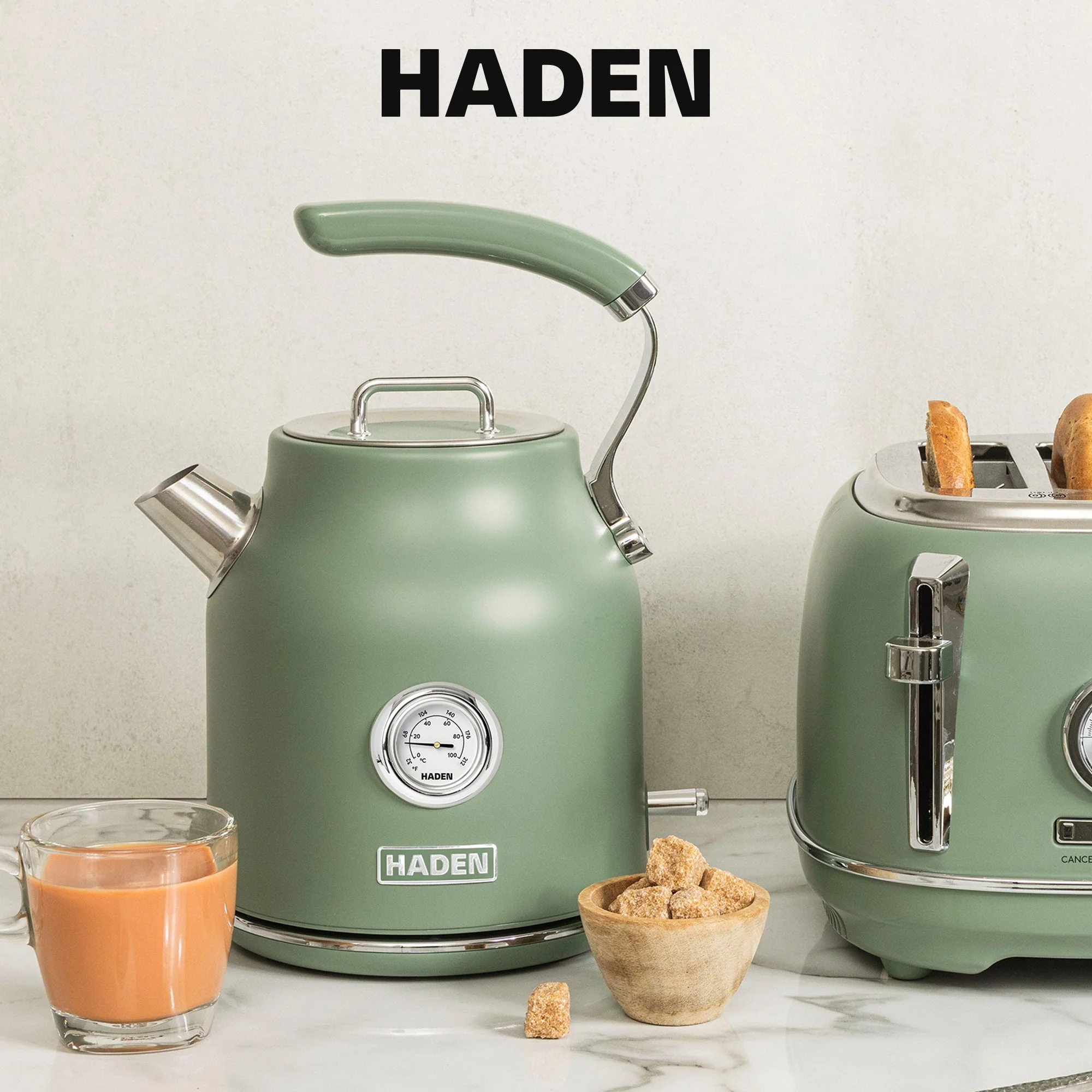 Haden Dorset 1.7 Liter Electric Water Kettle with 360-Degree Base, Cedar Green - Image 6