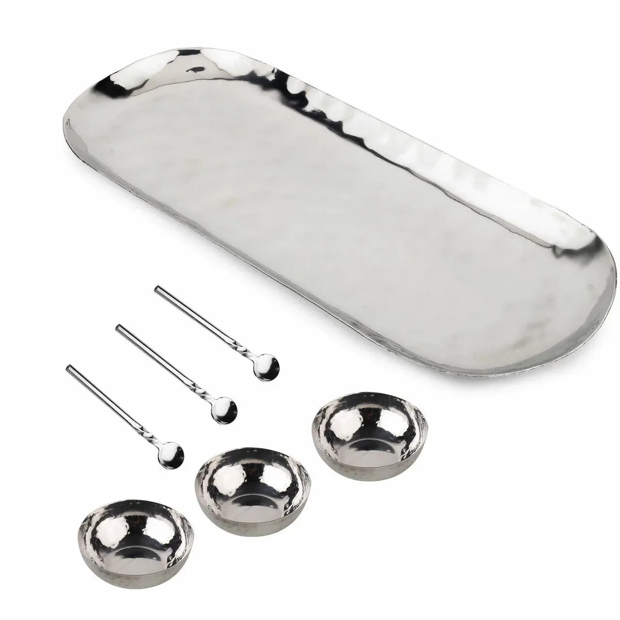 Hammered 7 Pc. Condiment Set - Image 2