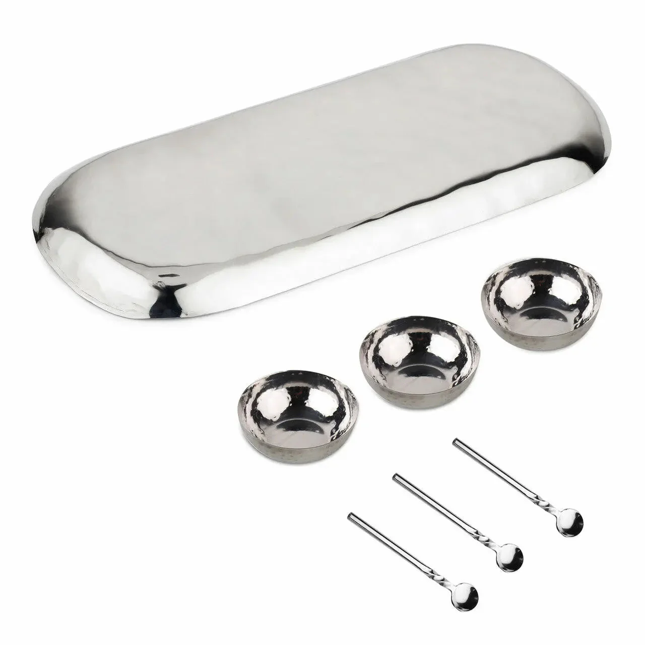 Hammered 7 Pc. Condiment Set - Image 4