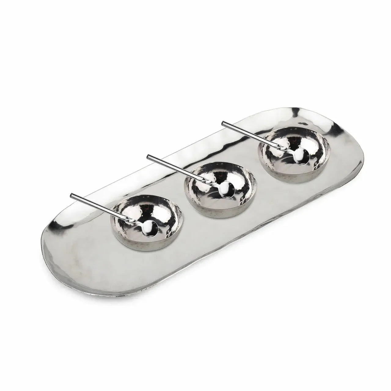 Hammered 7 Pc. Condiment Set - Image 5