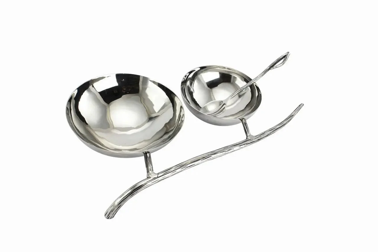 Hammered Branch Nut Bowl