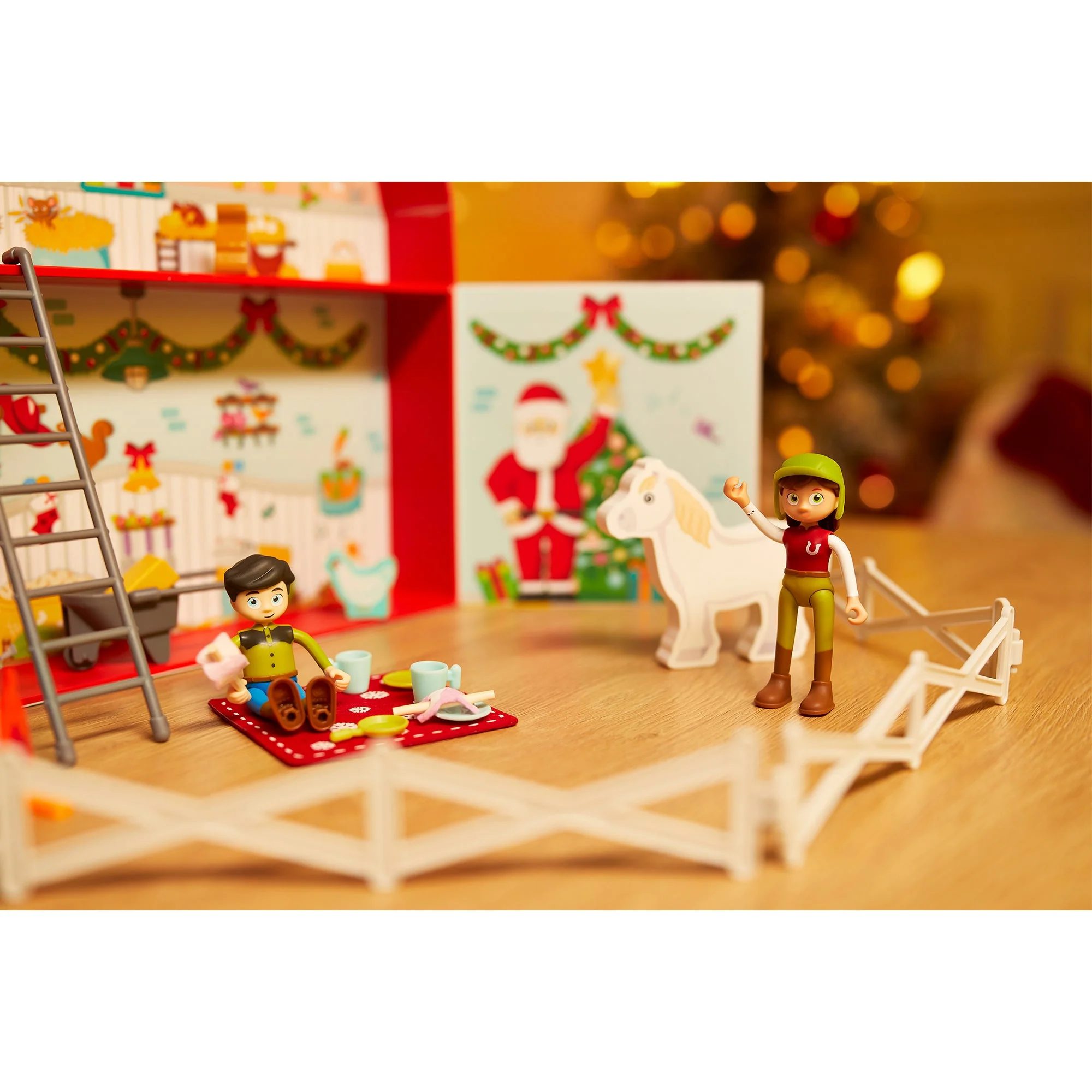 Hape E3410 Kids Wooden Pony Farm Christmas Advent Calendar Set with 24 Figures - Image 7