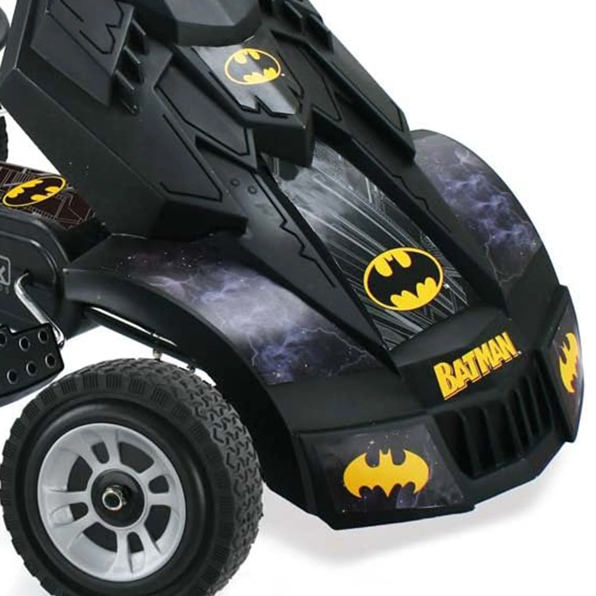 hauck Bat Mobile Pedal Go Kart Superhero Ride On Batman Vehicle for Kids, Black - Image 10