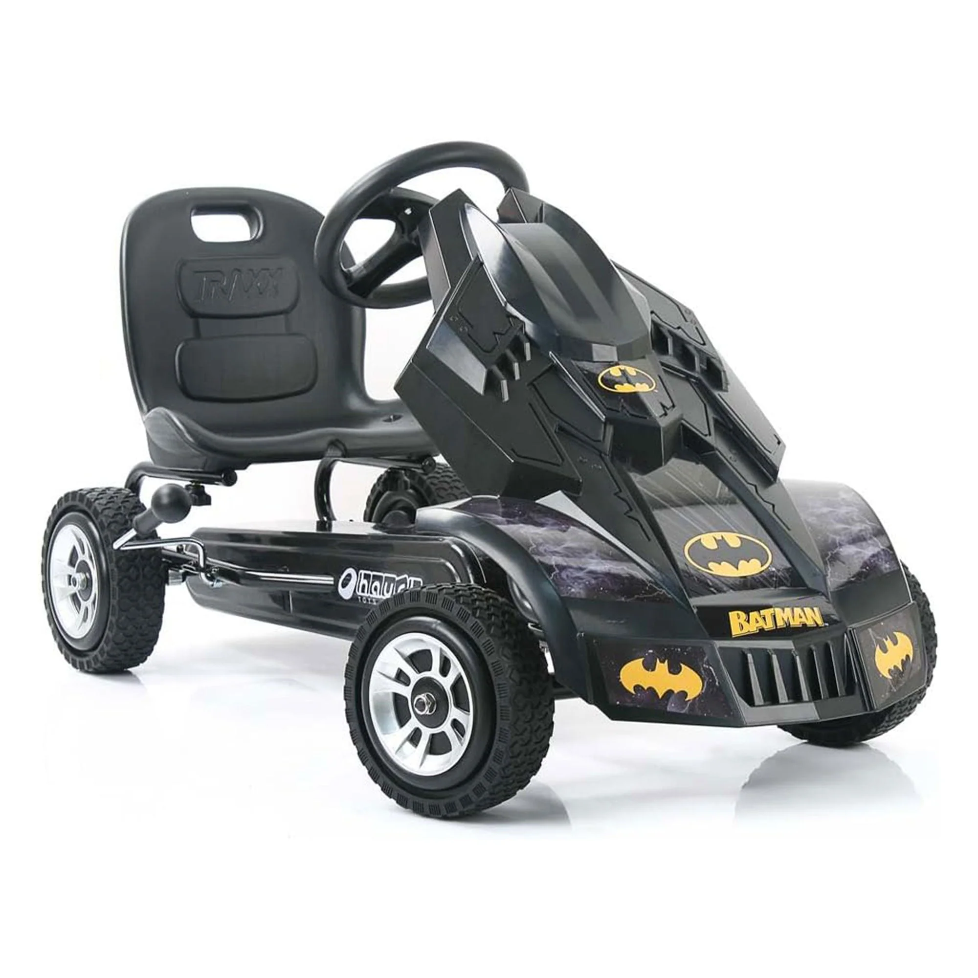 hauck Bat Mobile Pedal Go Kart Superhero Ride On Batman Vehicle for Kids, Black - Image 7