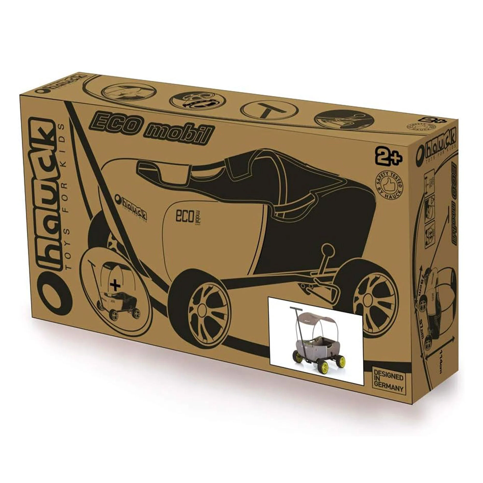 hauck Eco Wagon with Multipurpose Hand Pulled Utility & Easy Fold Feature, Green - Image 8