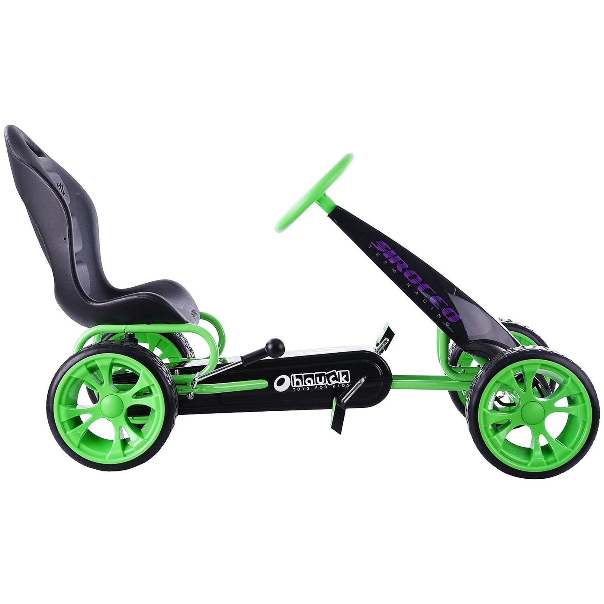 hauck Sirocco Racing Clutch Free Go Kart with Low Profile Rubber Tires, Green - Image 8