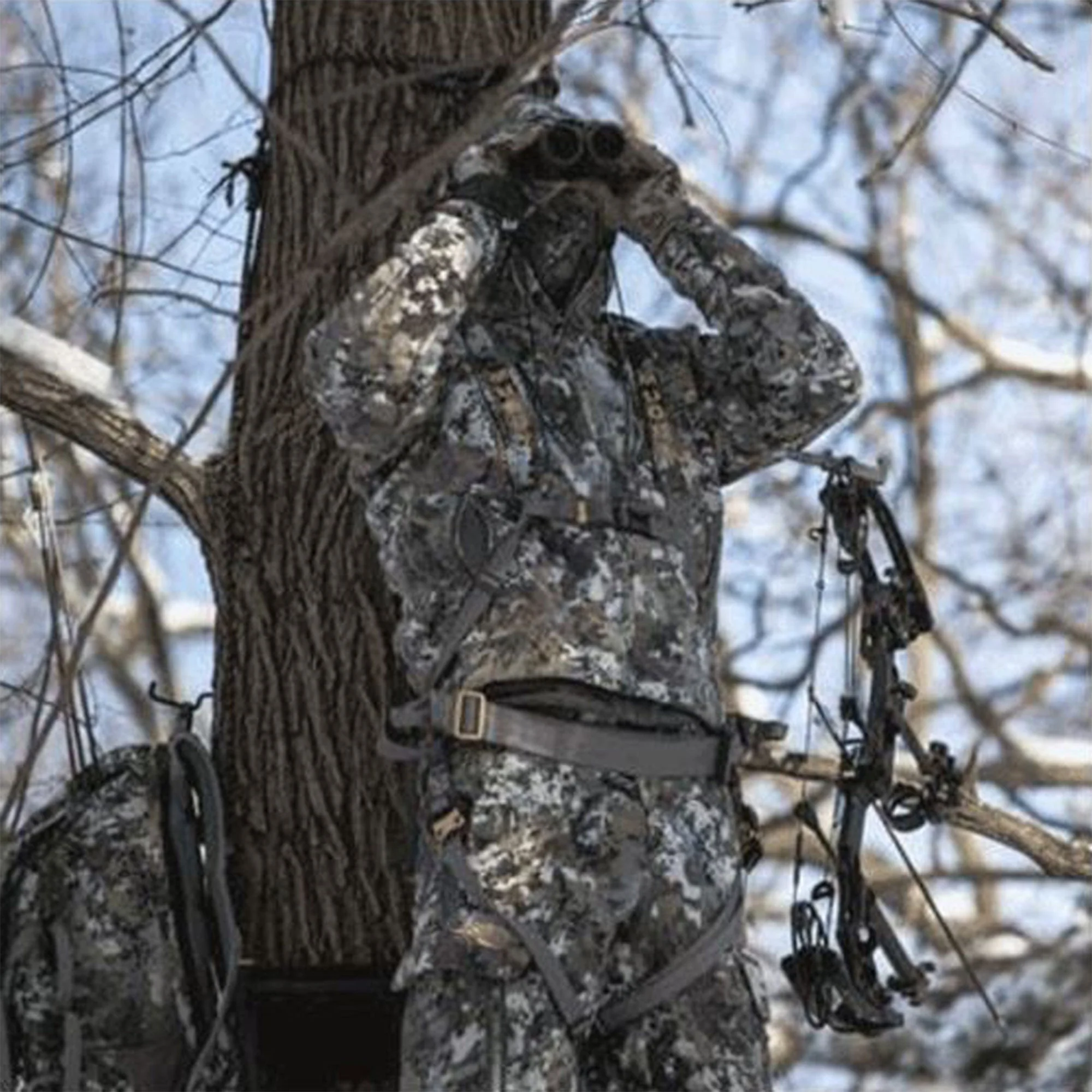 Hawk COMBAT Hunting Tree Stand, Set of 3 Climbing Sticks & Muddy Ambush Harness - Image 12