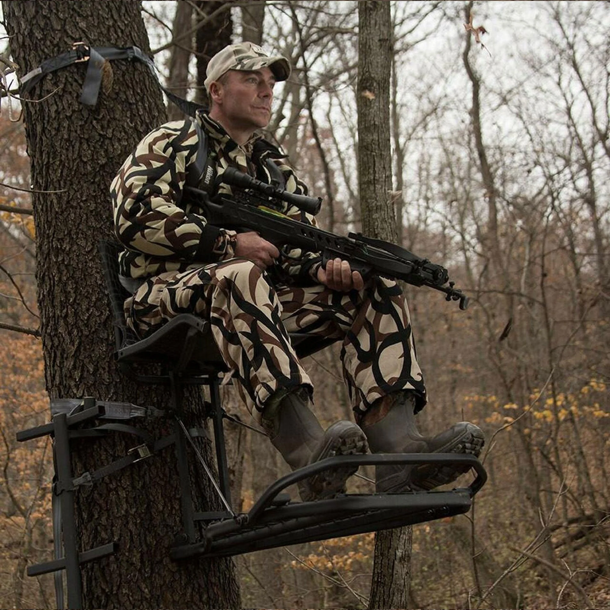 Hawk Kickback LVL Hang-On Deer Hunting Tree Stand w/ XL Seat & Platform, 2 Pack - Image 8