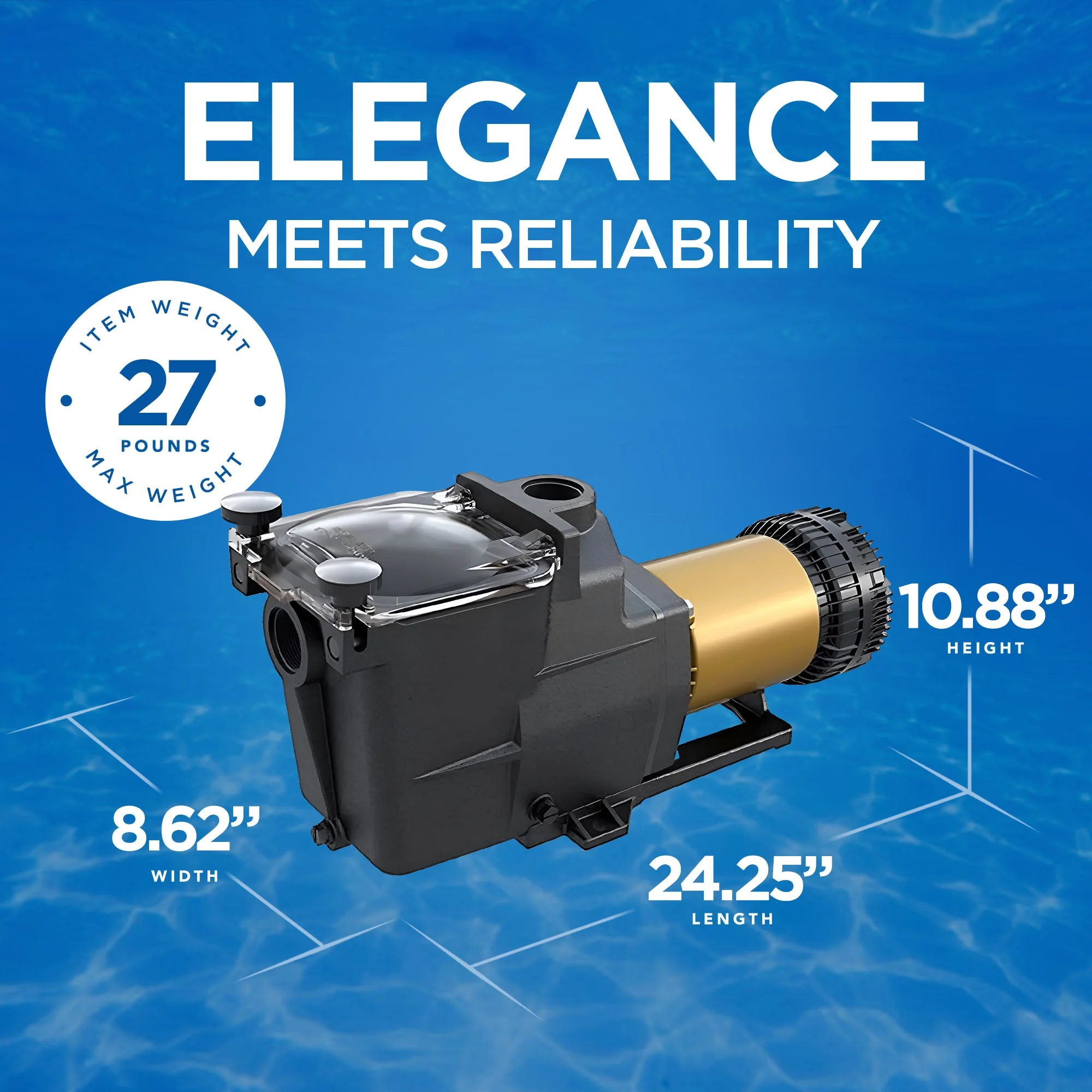 Hayward Super Pump XE 2.25 HP Ultra High Efficiency Pool Pump, W3SP2615X20XE - Image 2