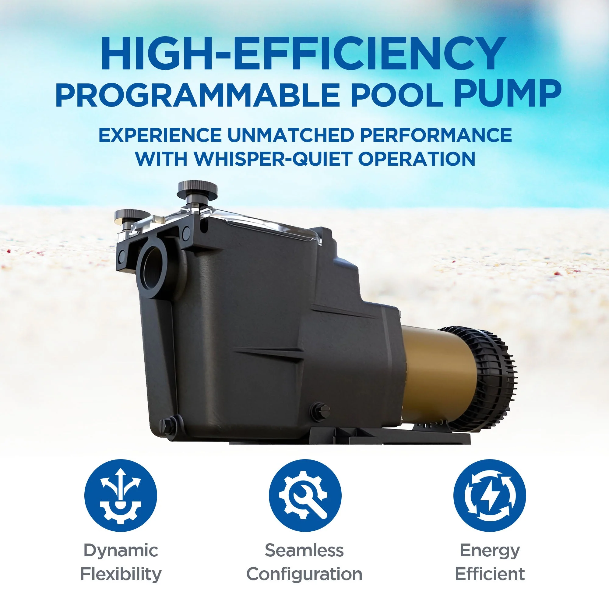 Hayward Super Pump XE 2.25 HP Ultra High Efficiency Pool Pump, W3SP2615X20XE - Image 3