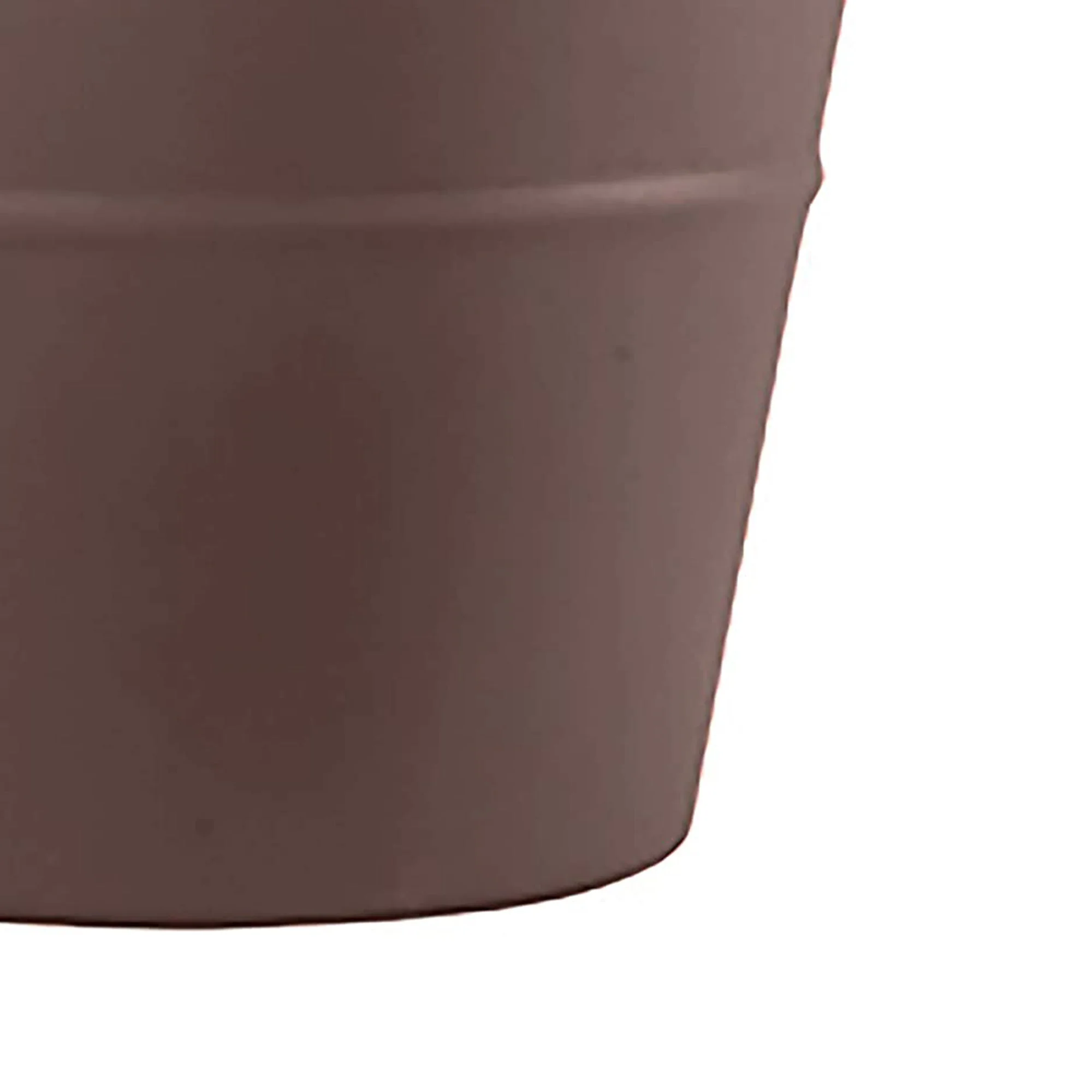 HC Companies 17 Inch Terrazzo Round House Planter Pot with Heavy Rim, Chocolate - Image 3
