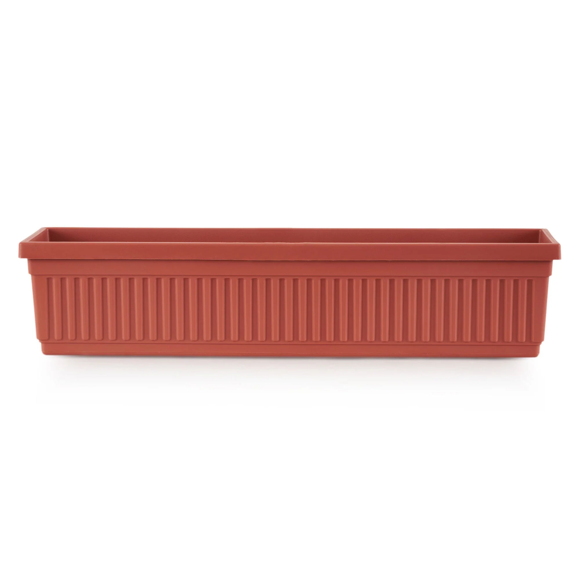 HC Companies 30 Inch Fluted Venetian Garden Flower Window Box, Clay (4 Pack) - Image 7