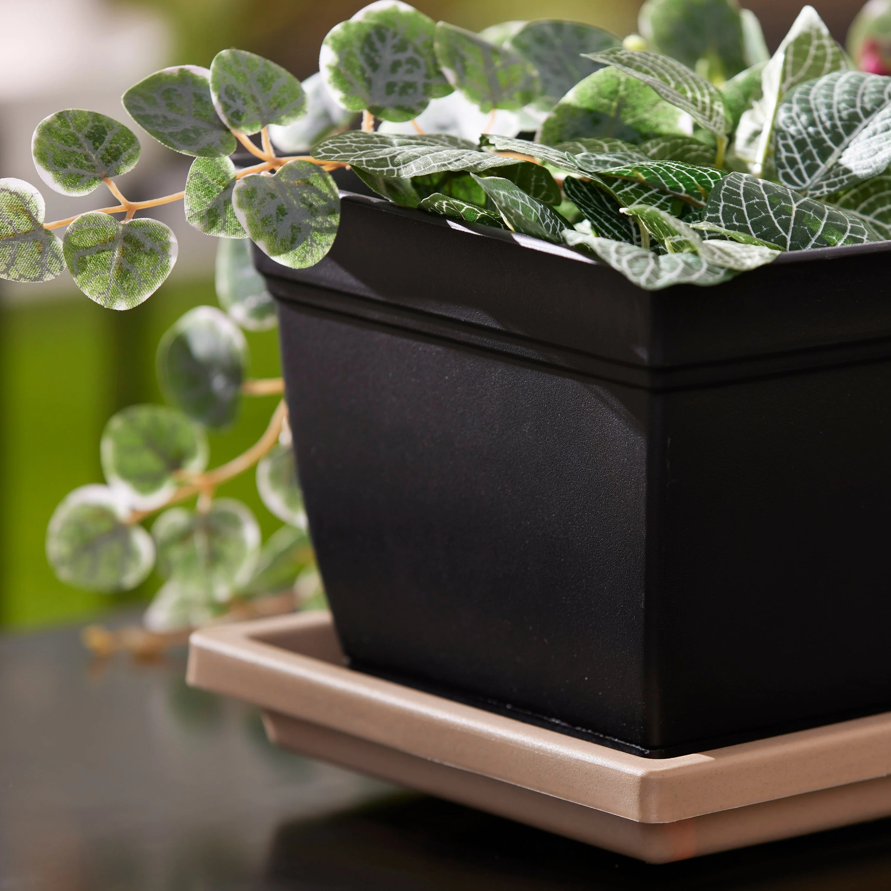 HC Companies Farmhouse Venetian 30 Inch Rectangular Flower Box Saucer, Sandstone - Image 9
