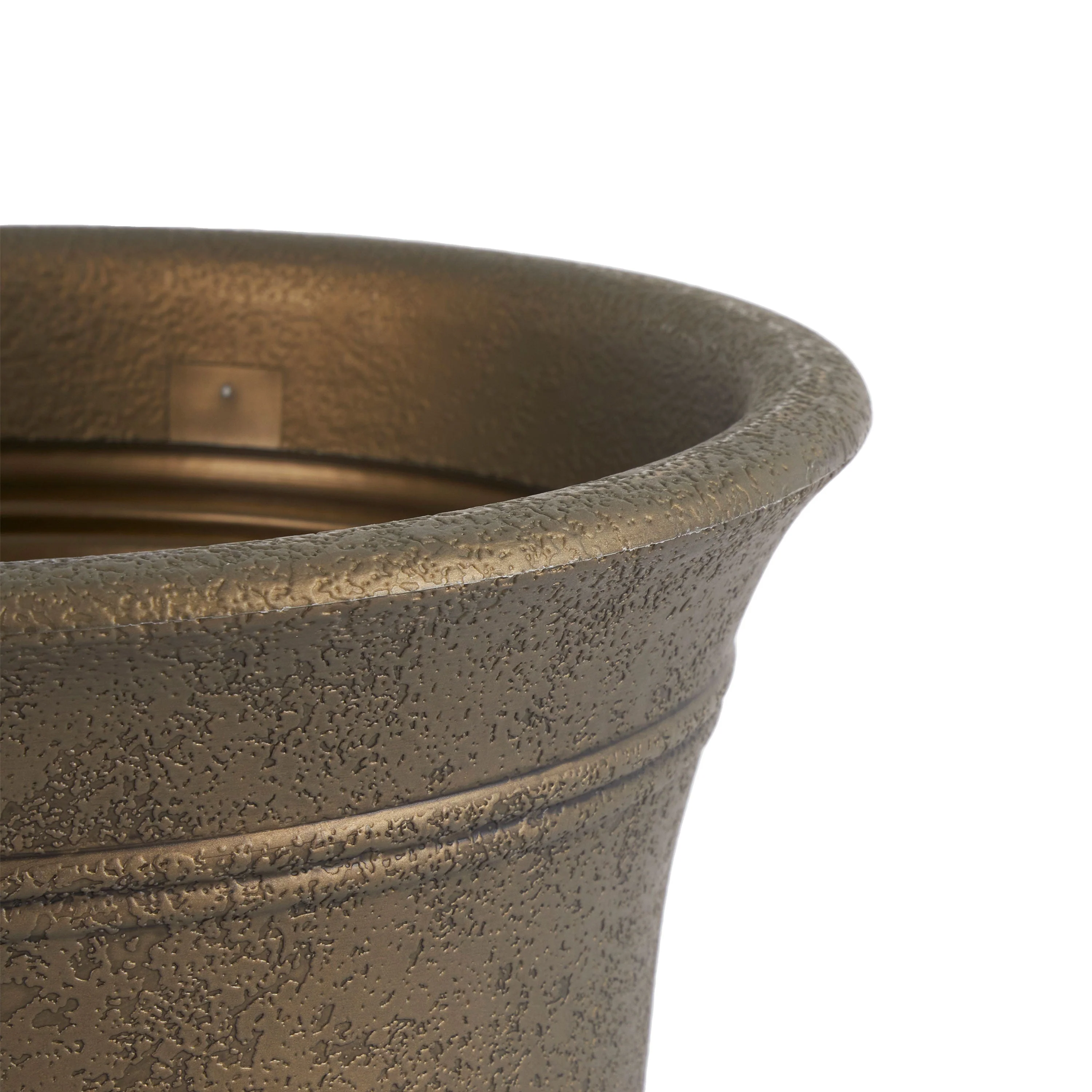 HC Companies Sierra 10 Inch Round Resin Flower Garden Planter Pot, Celtic Bronze - Image 4