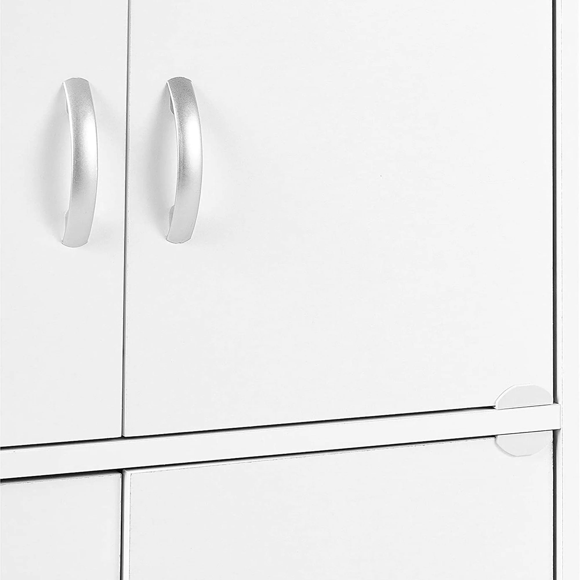 Hodedah 8 Door Enclosed Multipurpose Storage Cabinet for Home and Office, White - Image 5