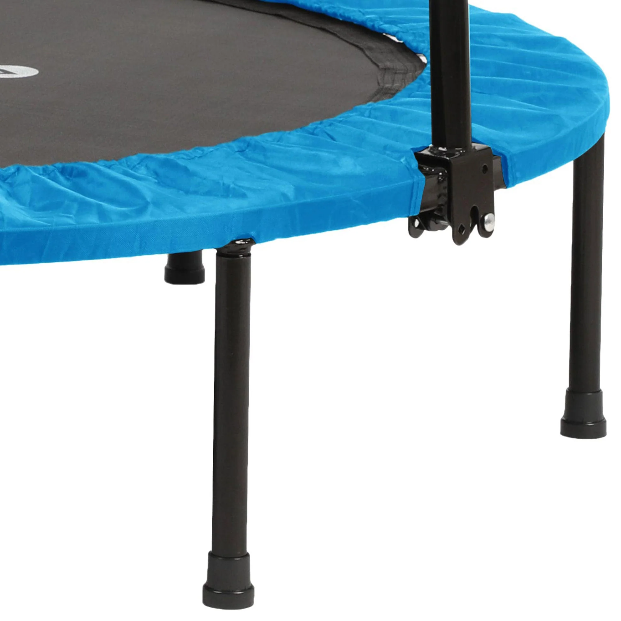 HolaHatha 48 Inch Foldable Mini Fitness Trampoline with Adjustable Handle, Blue - Image 7