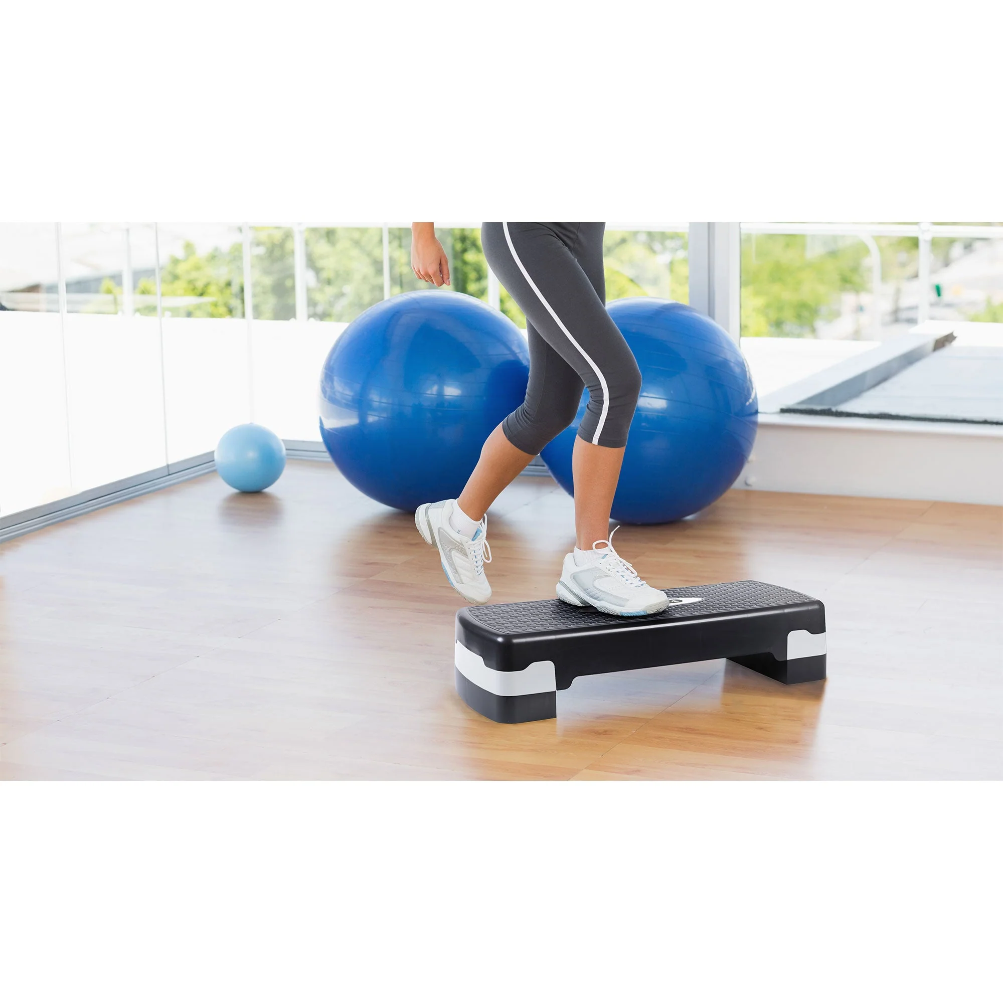 HolaHatha Aerobic Step Platform Exercise Fitness Equipment w/ Adjustable Height - Image 5