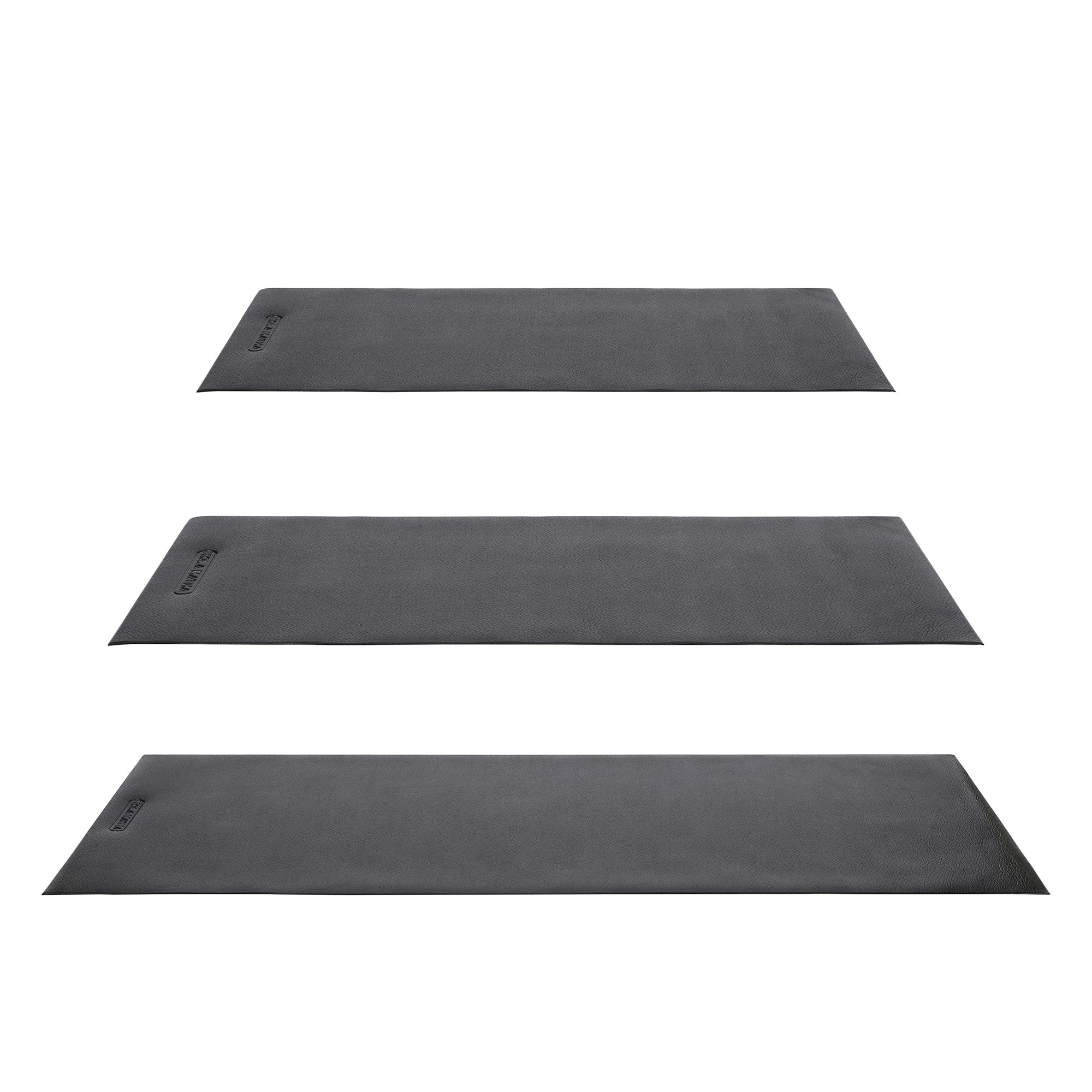 HolaHatha Lightweight Padded Foam Exercise Mat for Workout Activity, Large, Grey - Image 8