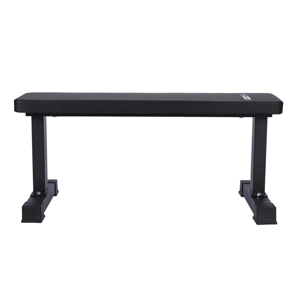 HolaHatha Steel Frame Foam Padded Flat Freeweight Bench for Weight Training - Image 3