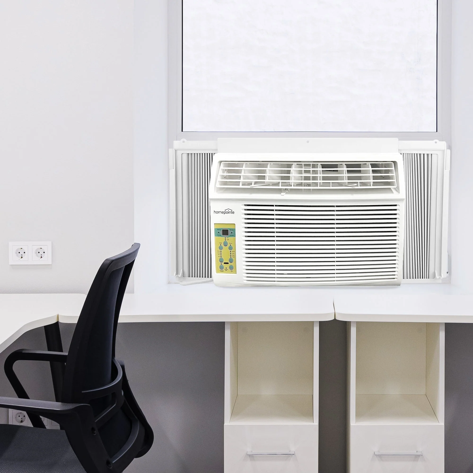 HomePointe 14500 BTU Window Air Conditioner w/Remote Control & LED Digital Panel - Image 4