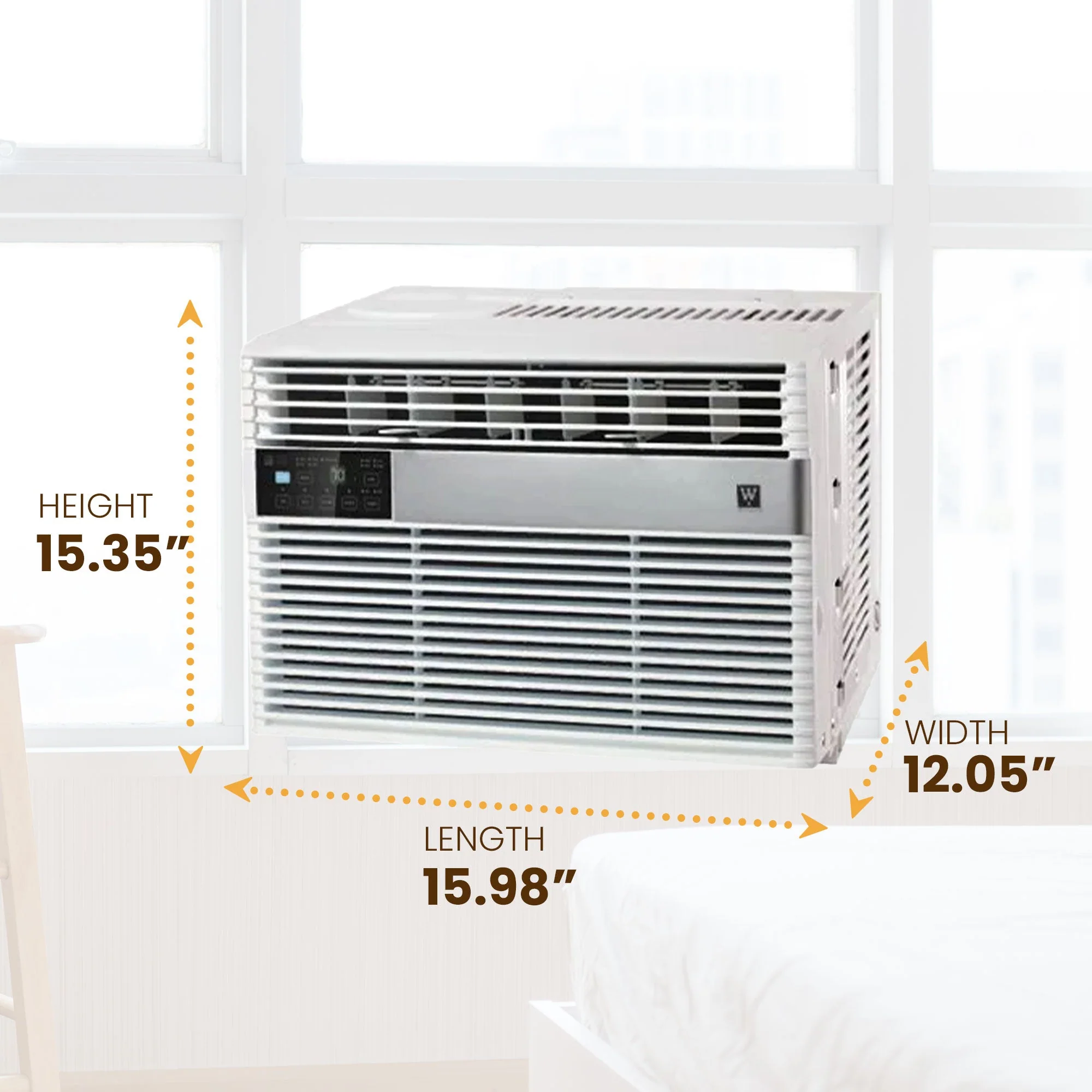 HomePointe 6,000 BTU Window Air Conditioner w/Remote Control & LED Digital Panel - Image 5