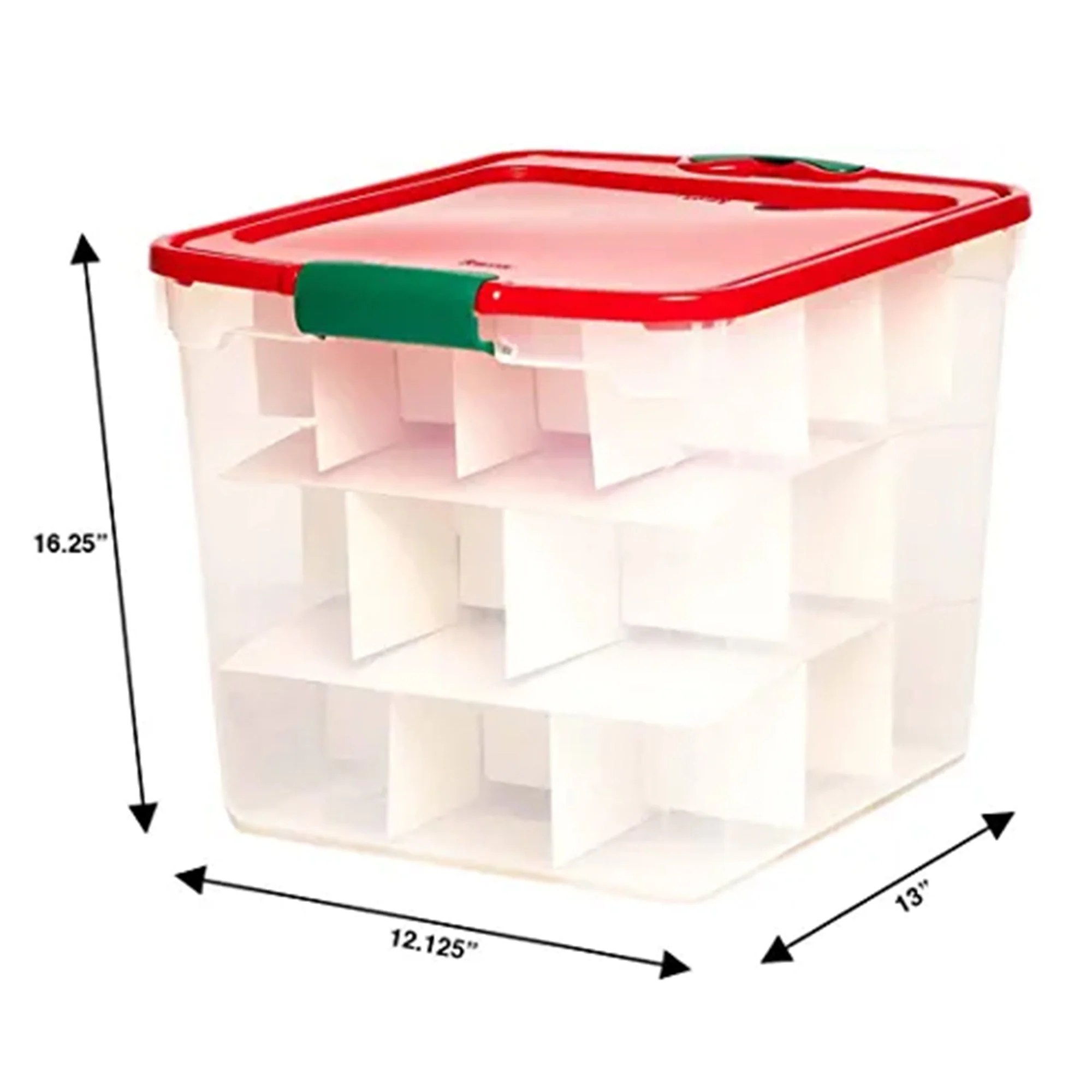 HOMZ 31 Qt Holiday Clear Plastic Storage Container w/ Latching Handles (4 Pack) - Image 10