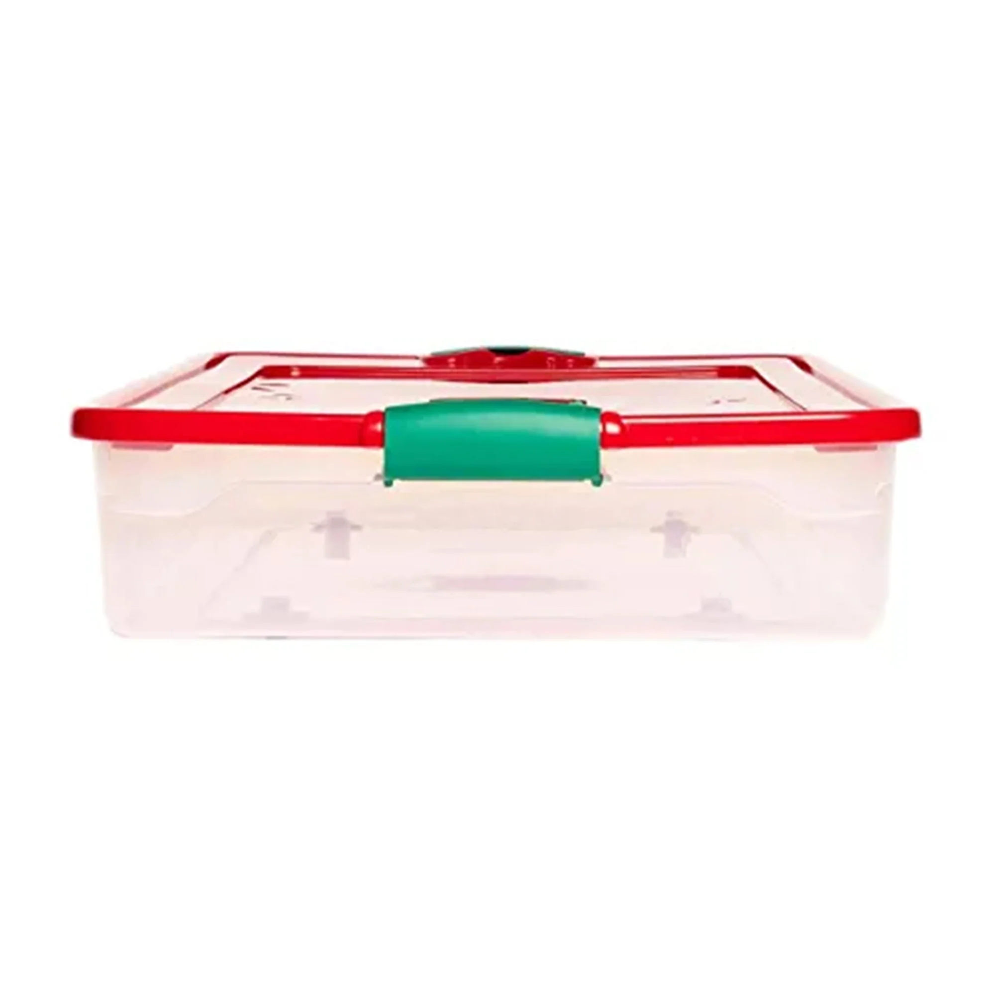 HOMZ 60-Quart Latching Holiday Underbed Storage Container Box, Clear (2 Pack) - Image 9