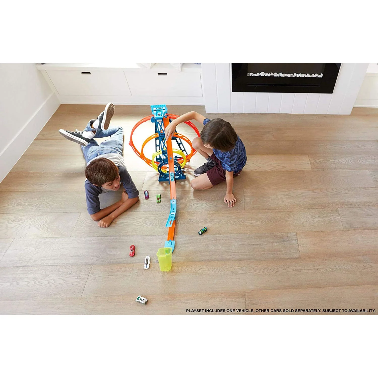 Hot Wheels GYP65 Track Builder Unlimited Triple Loop Jump Stunt Kit with Vehicle - Image 8