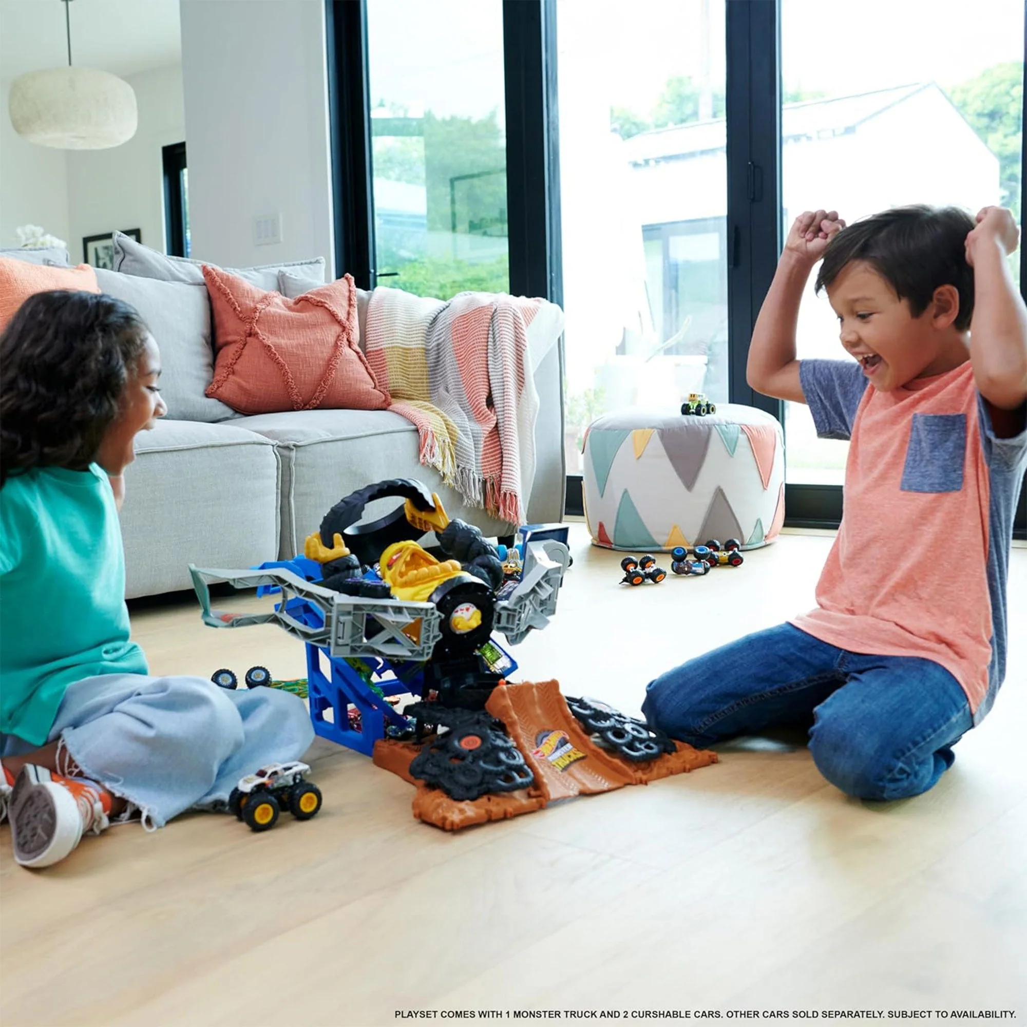 Hot Wheels Monster Trucks Arena Smashers Mega Wrex Versus Crushzilla Takedown - Image 5
