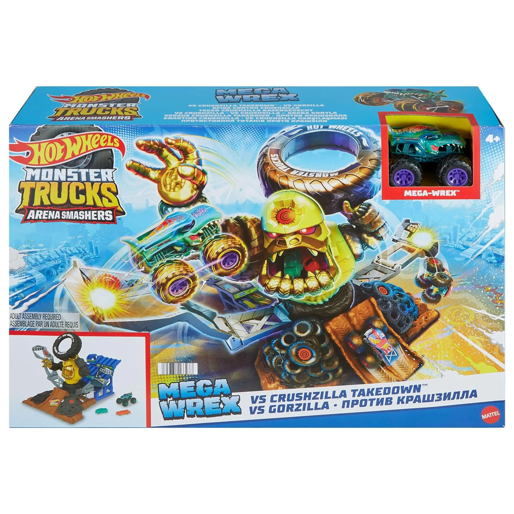 Hot Wheels Monster Trucks Arena Smashers Mega Wrex Versus Crushzilla Takedown - Image 6