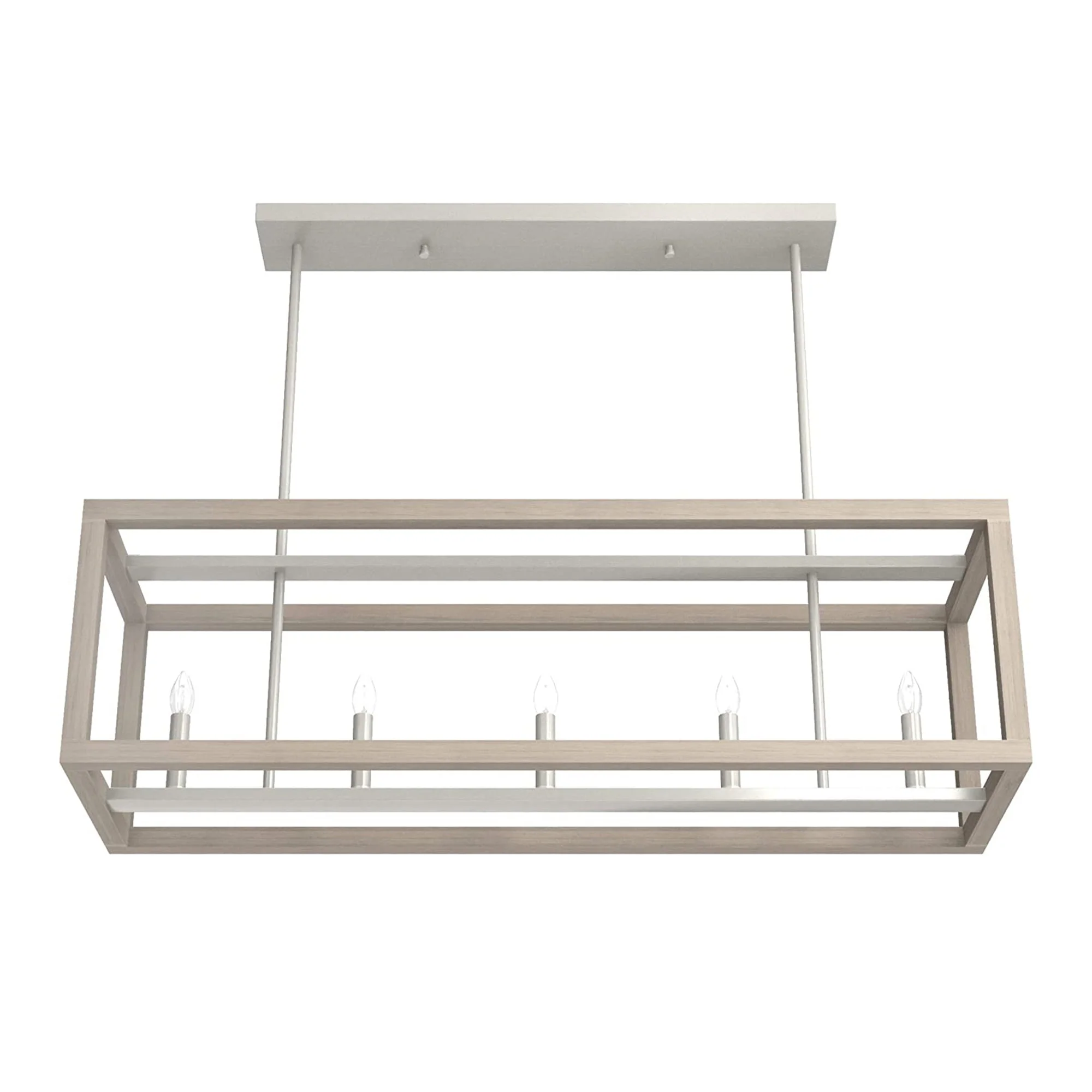 Hunter Fan Company Squire Manor 5 Light Ceiling Chandelier in Brushed Nickel - Image 2