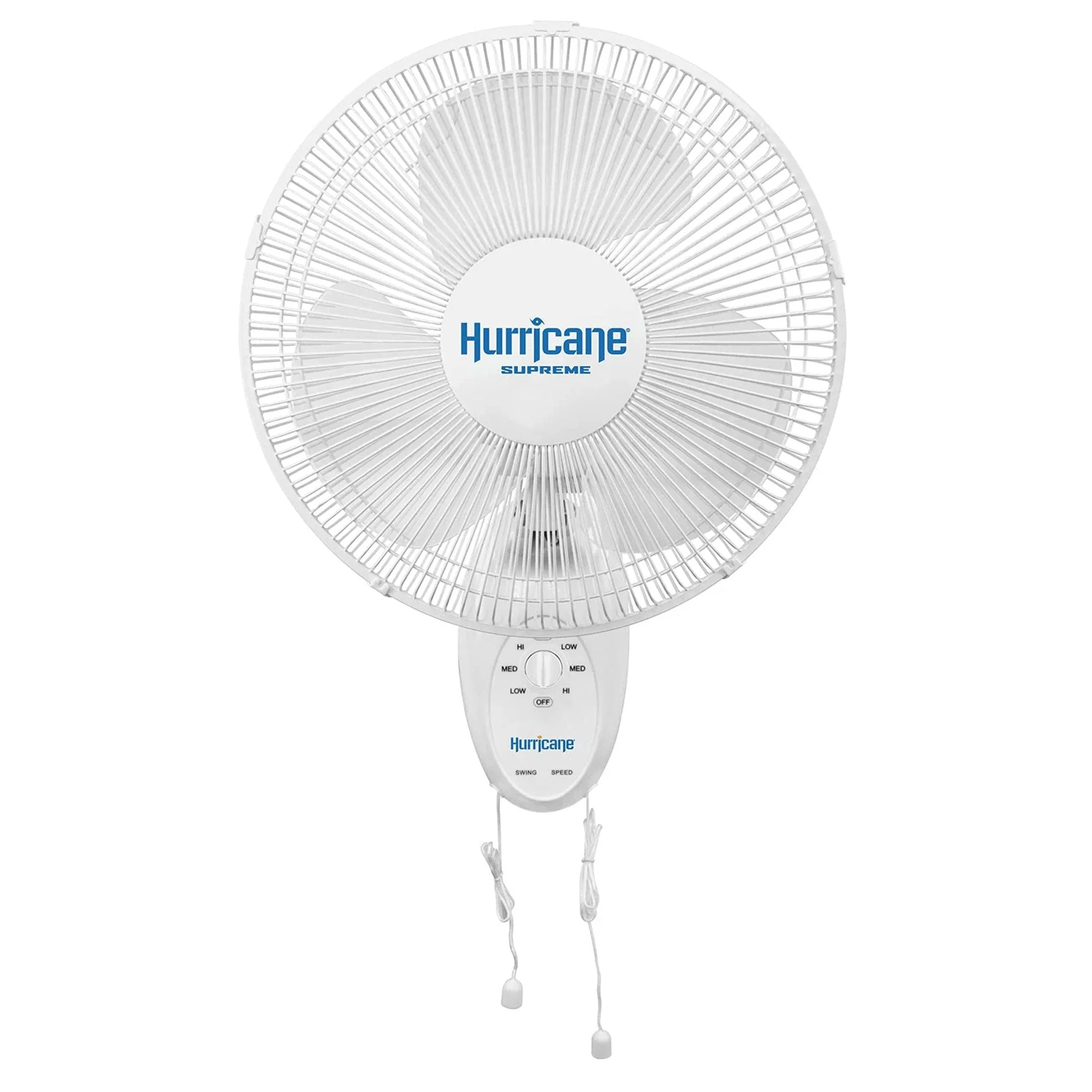 Hurricane Supreme 12 Inch Oscillating 3 Speed Portable Wall Mount Fan, 2 Pack - Image 2