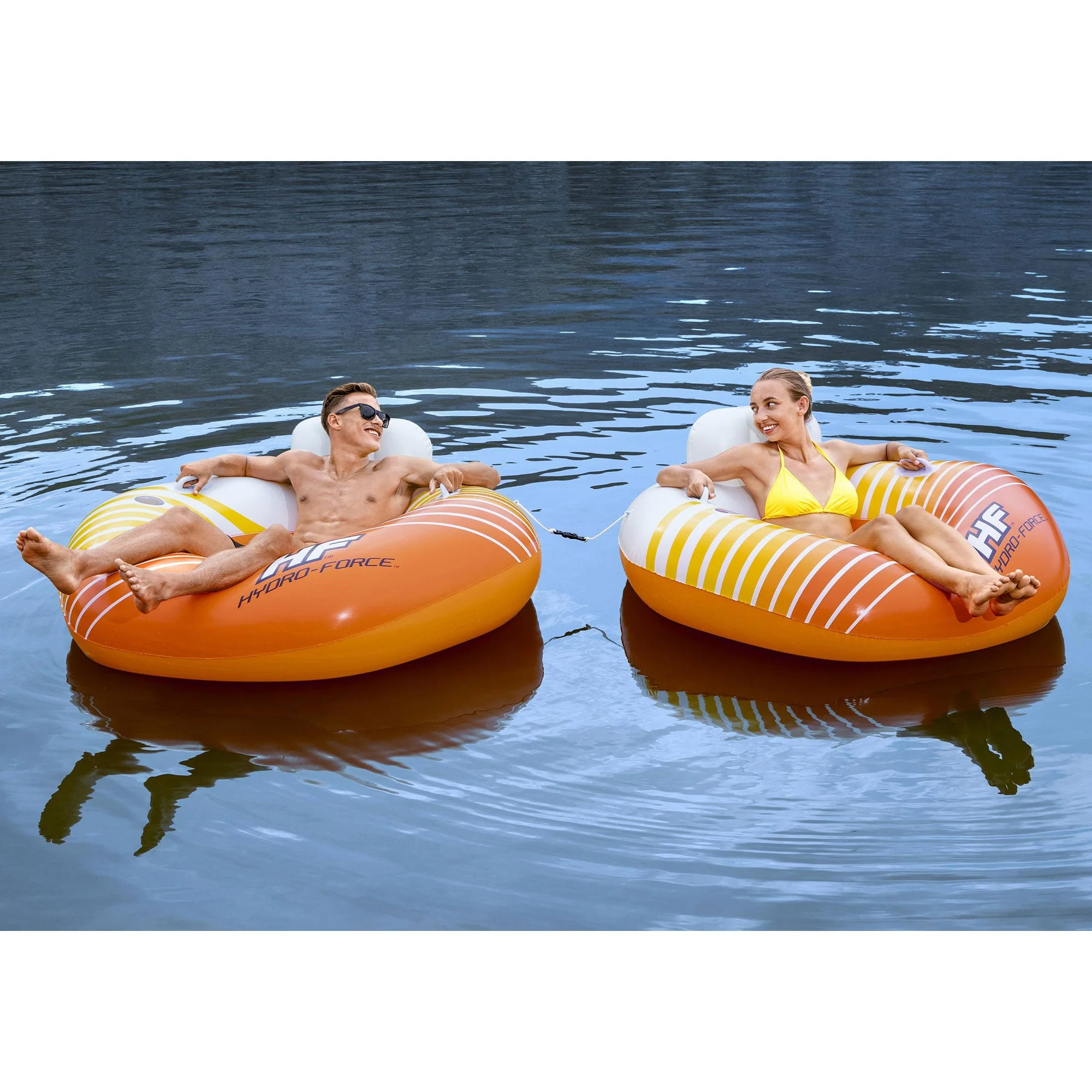 Hydro-Force 43399E Sunkissed Swimming Pool, Lake, River, Beach Inflatable Tube - Image 2