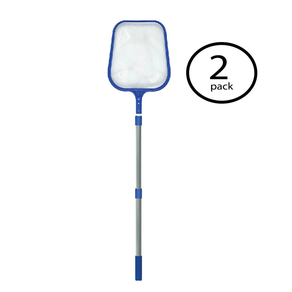HydroTools 4' Telescopic Leaf Debris Spa Swimming Pool Skimmer Net (2 Pack) - Image 2