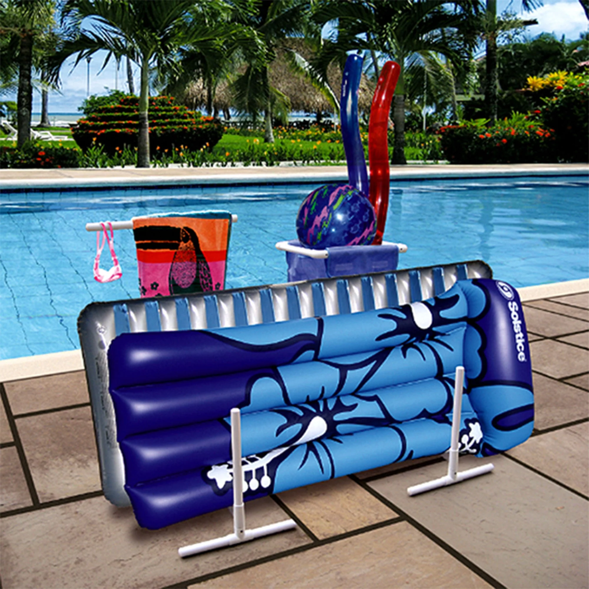 HydroTools by Swimline Poolside Organizer w/ Mesh Bag for Floats & Accessories - Image 6