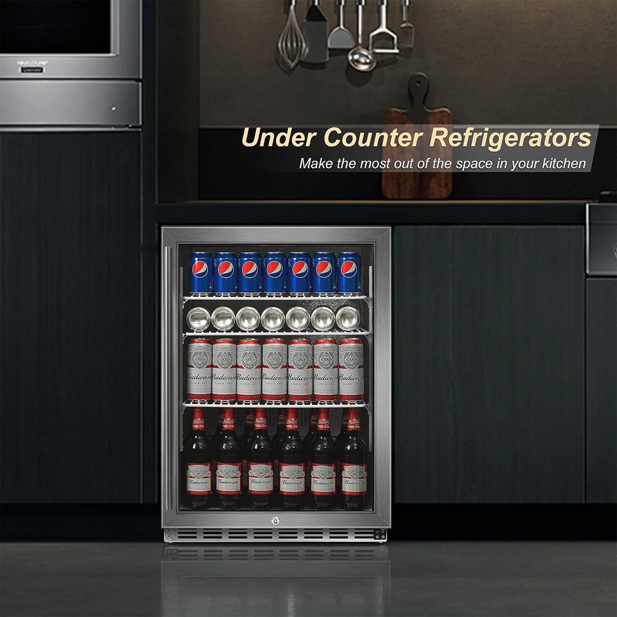 IceJungle 5.3 Cu. Ft. 160 Can Under Counter Freestanding Beverage Drink Fridge - Image 10