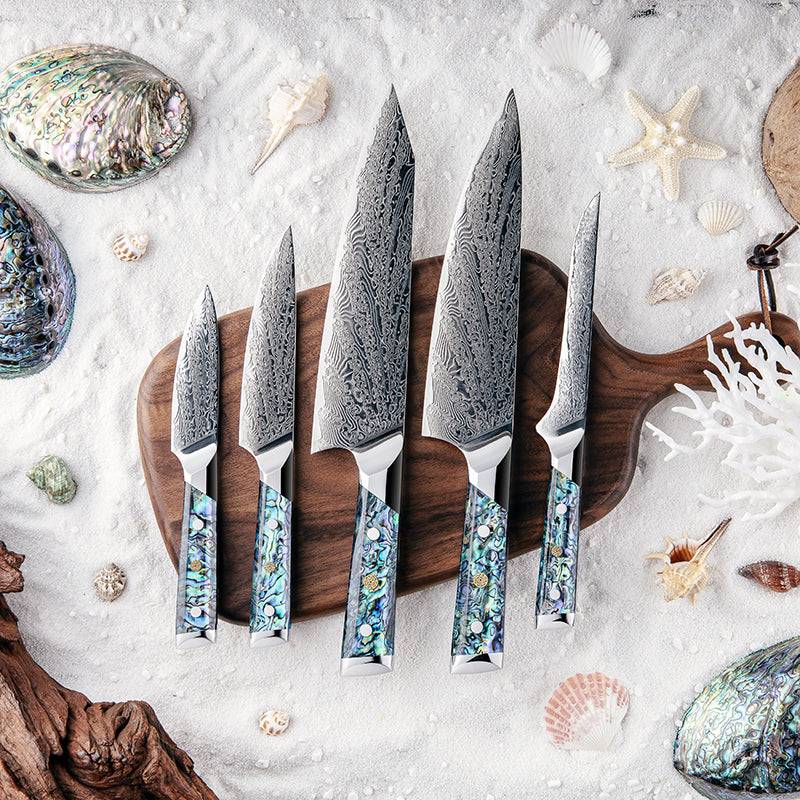 Imperial Professional Japanese VG10 Damascus 5- Piece Knife Set - Image 9