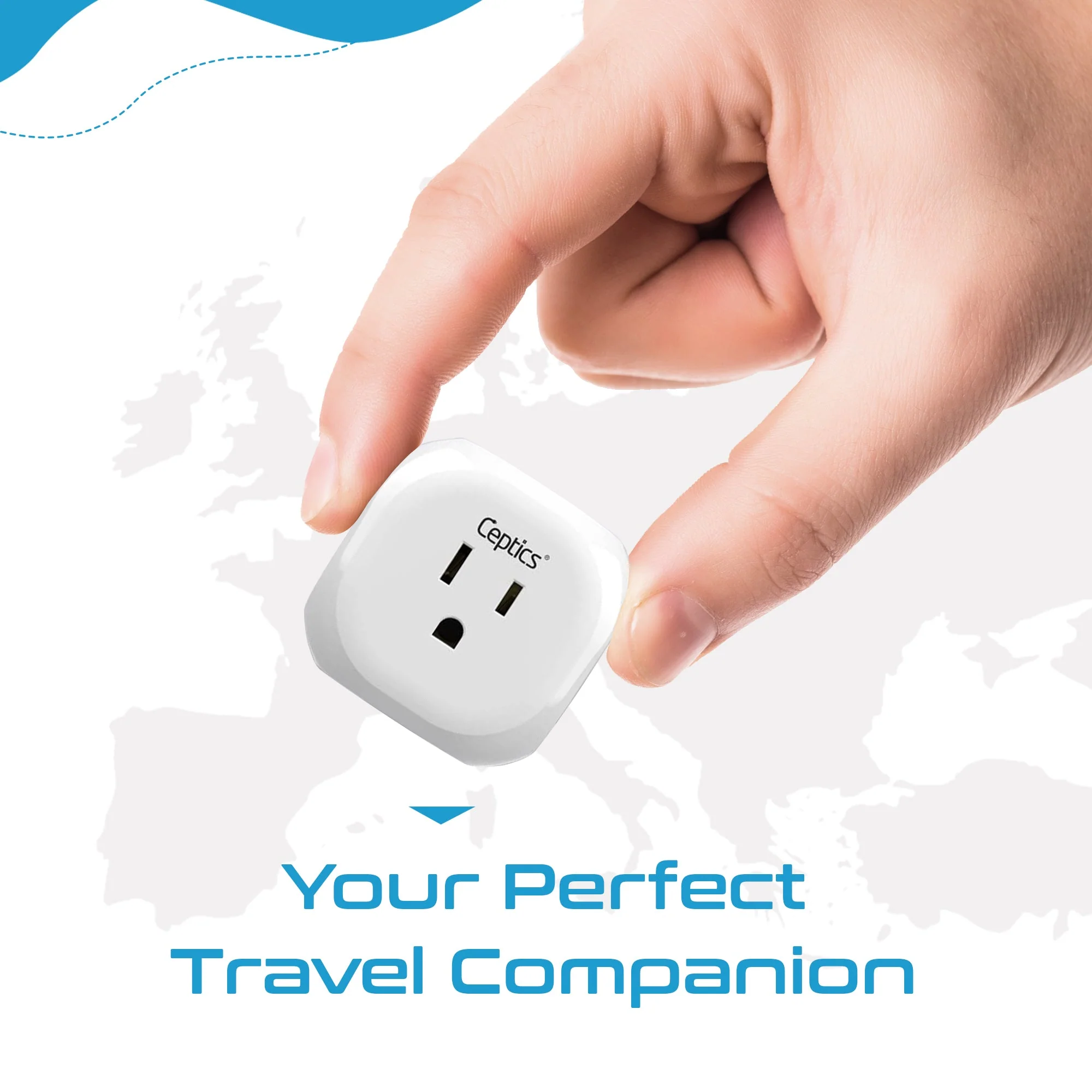 India, Pakistan Travel Plug Adapter - 4 in 1 - Ultra Compact - Light Weight (PT-10) - Image 5