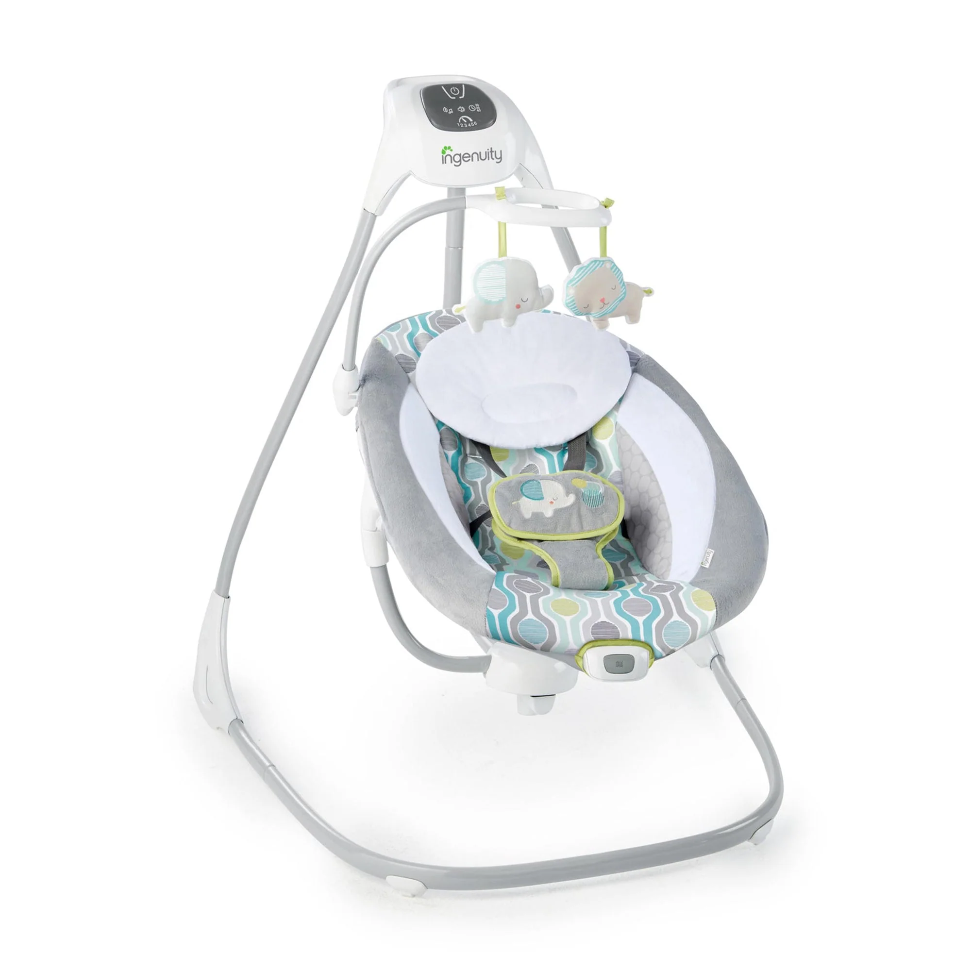 Ingenuity SimpleComfort Baby Electric Soothing Swing Swivel Rocker, Everston - Image 2