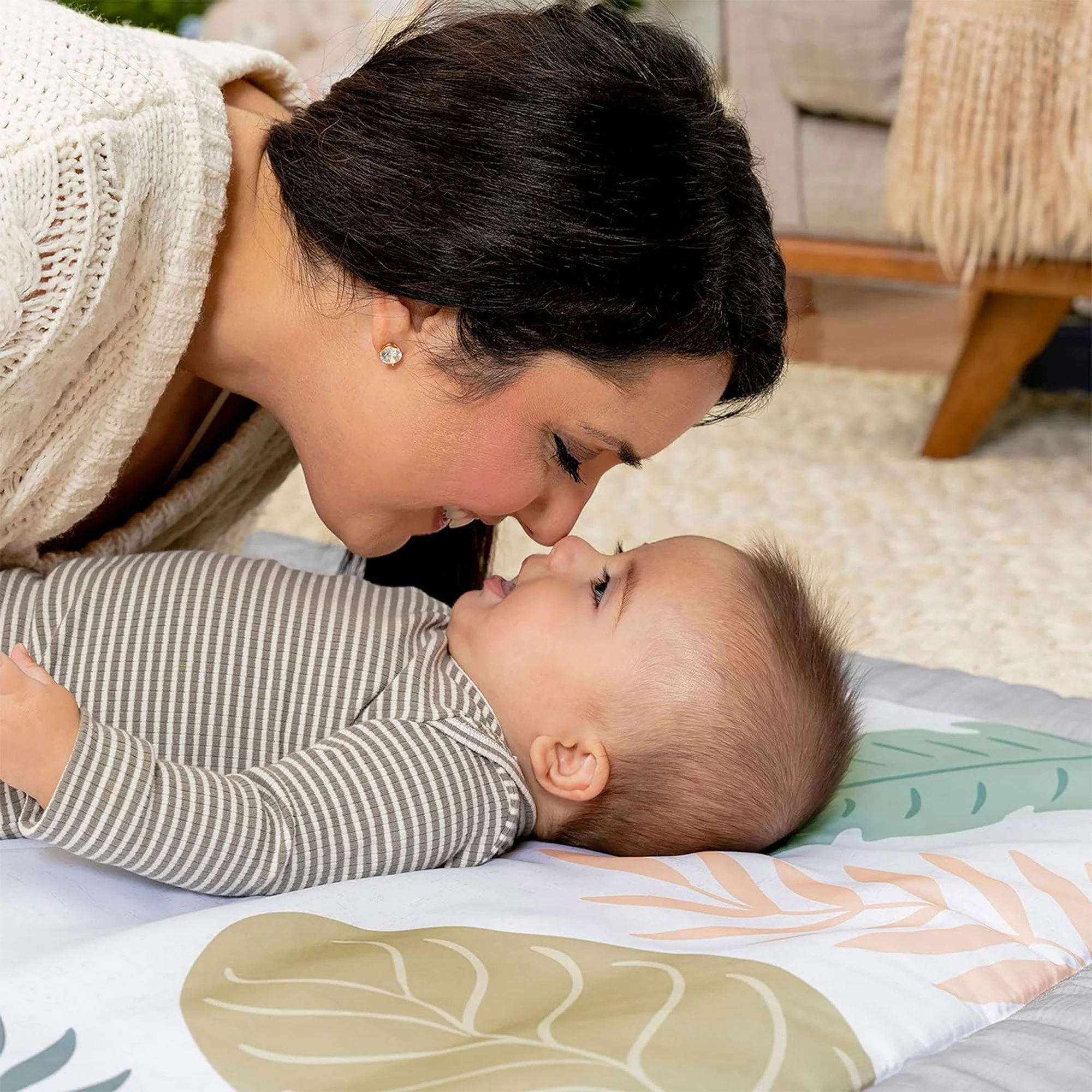 Ingenuity Sprout Spot Baby Milestone Tummy Time Activity Mat and Play Gym Unisex - Image 9