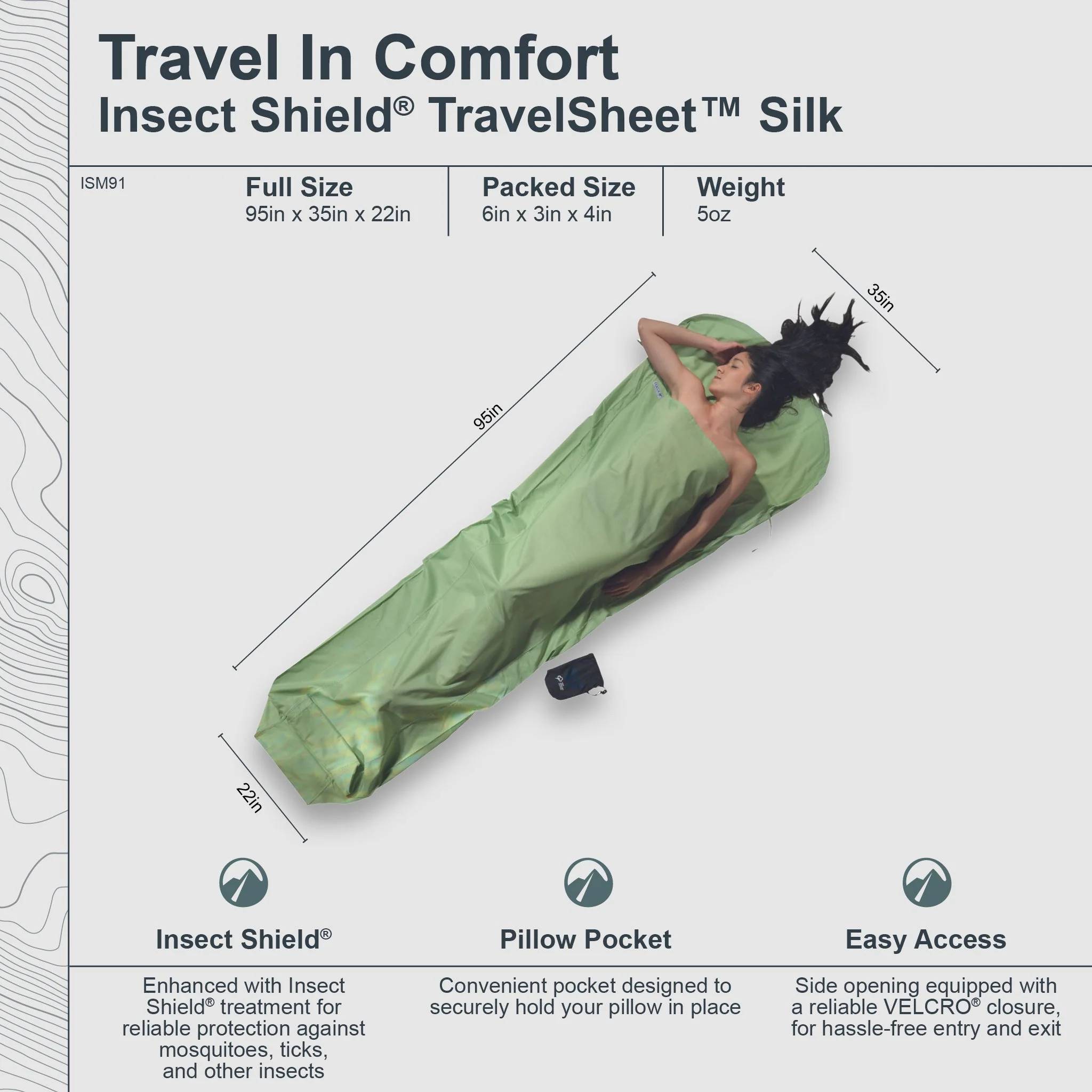 Insect Shield® MummyLiner™ Silk - Image 3