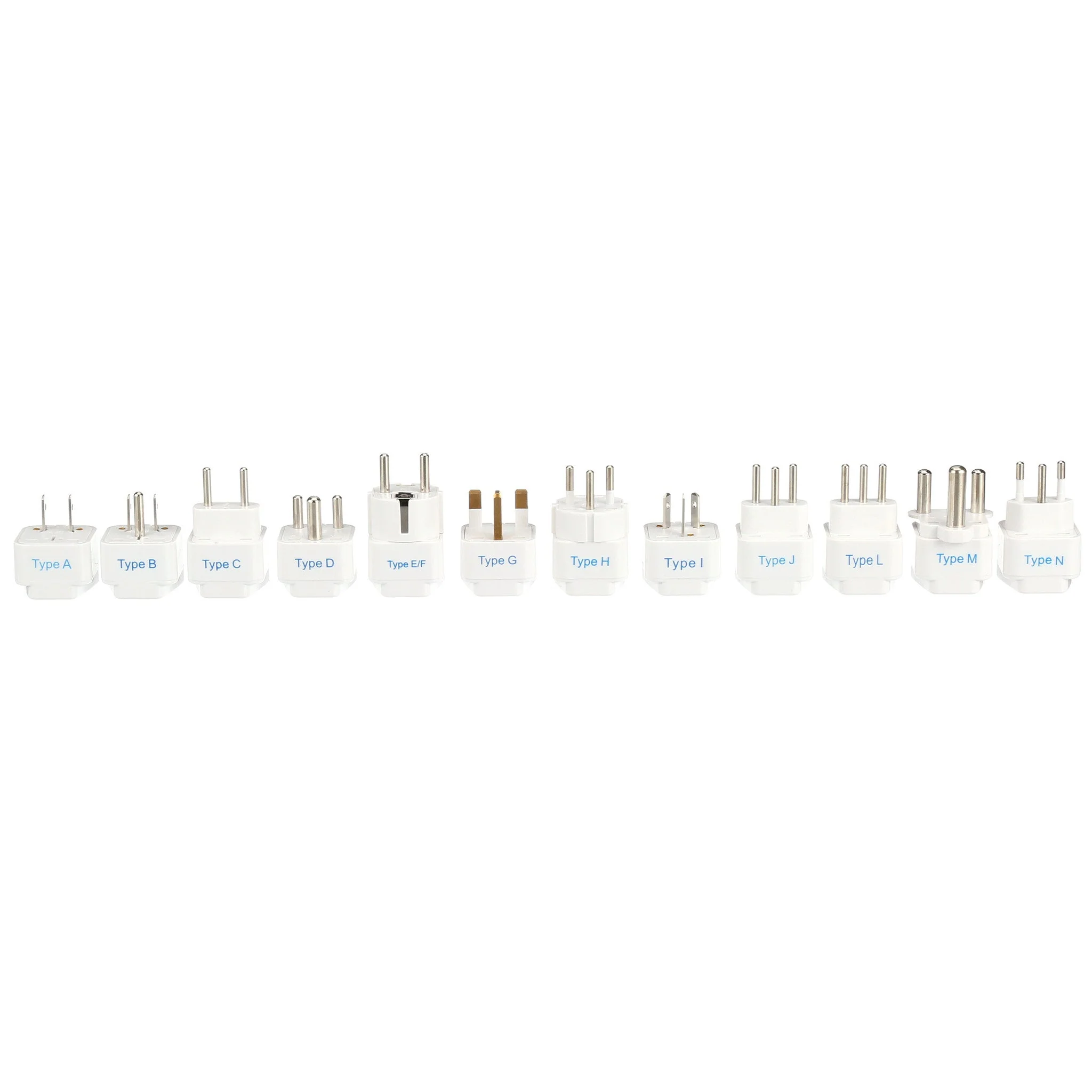 International Travel Adapter Plug Set - 12 pcs (GP-12PK ) - Grounded - Image 2