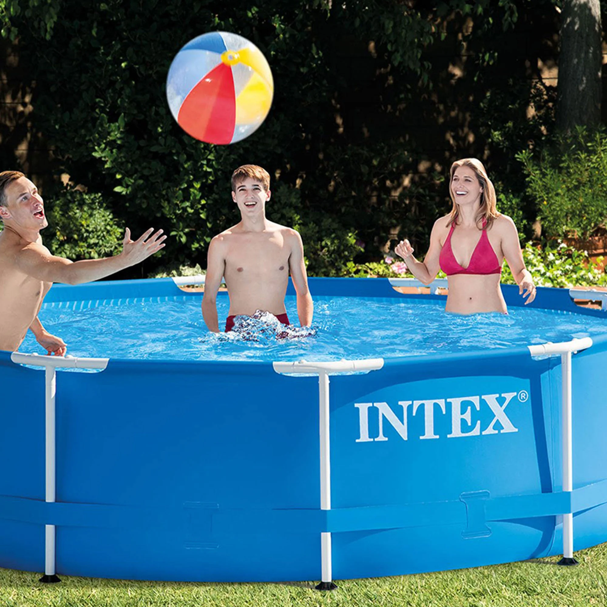 Intex 10 Foot x 30 Inch Above Ground Round Swimming Pool, (Pump Not Included) - Image 6