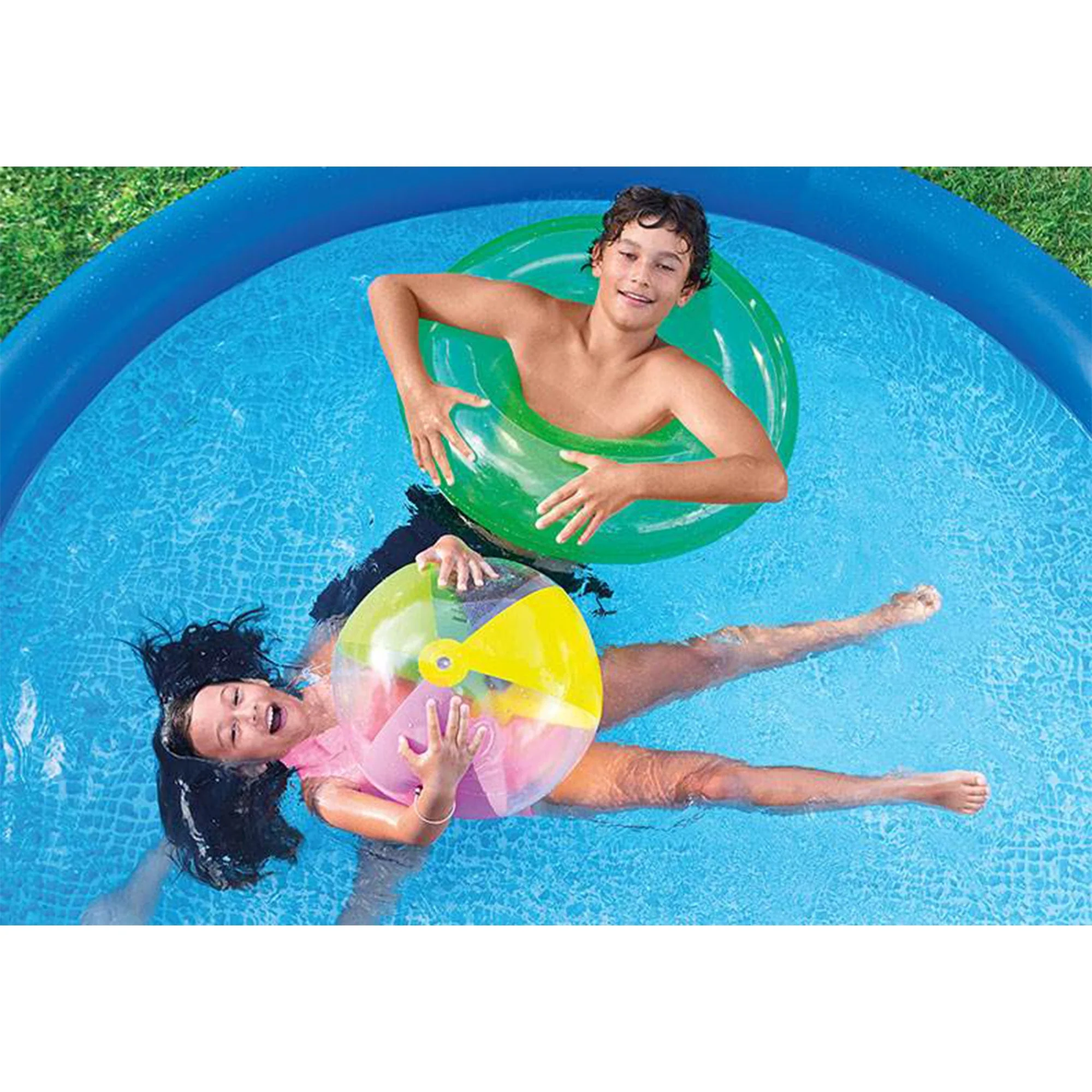 Intex 10ft x 30in Easy Set Above Ground Inflatable Family Swimming Pool & Pump - Image 8