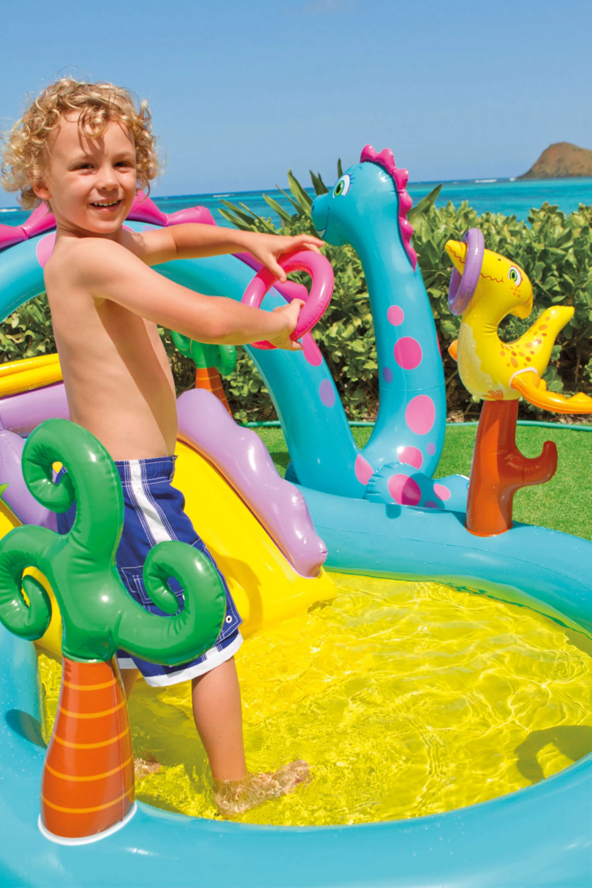 Intex 11' x 7.5' x 44" Play Center Kiddie Pool & 120V Electric Air Pump - Image 11